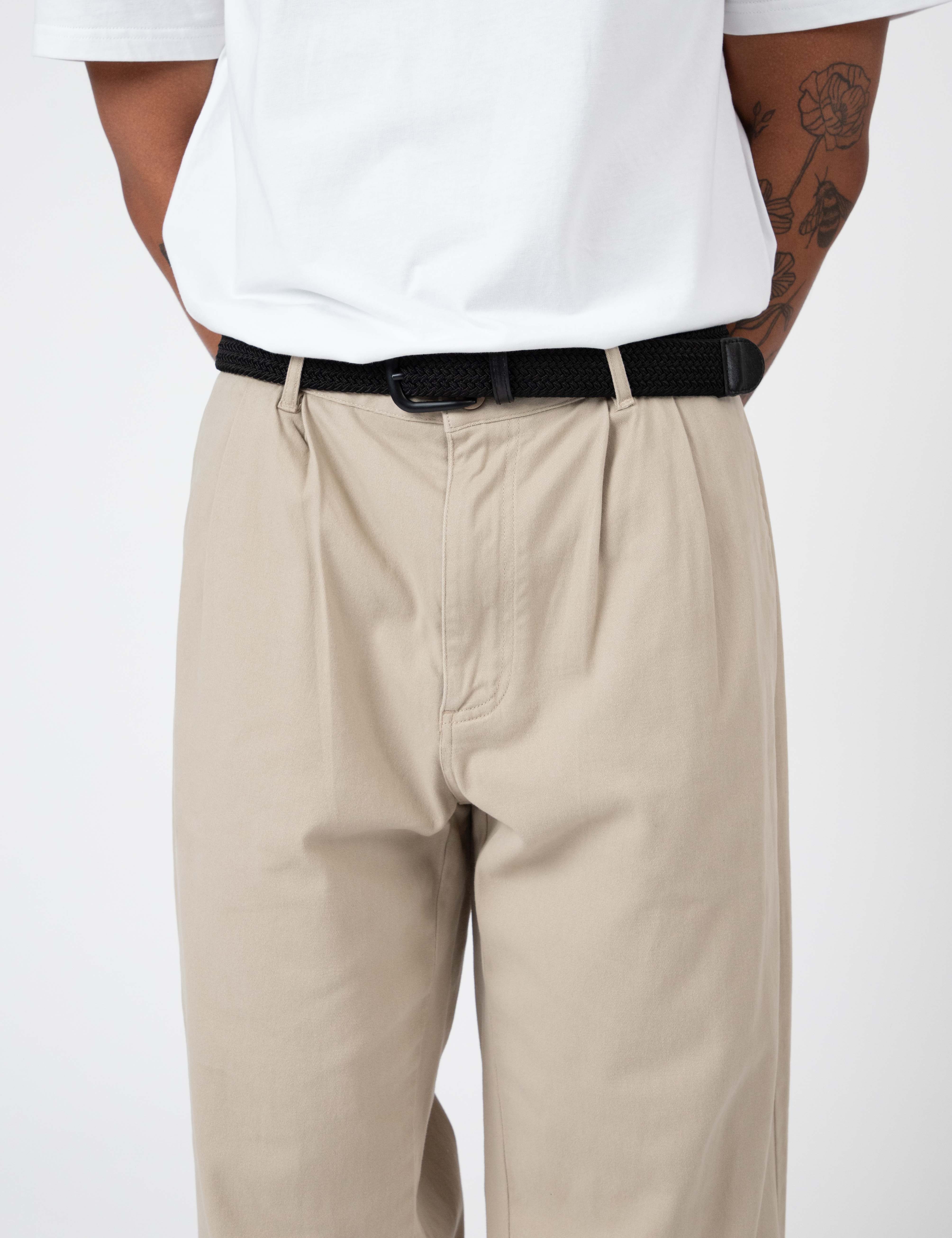 Brooklyn Pleated Pant - Stone - Image 17