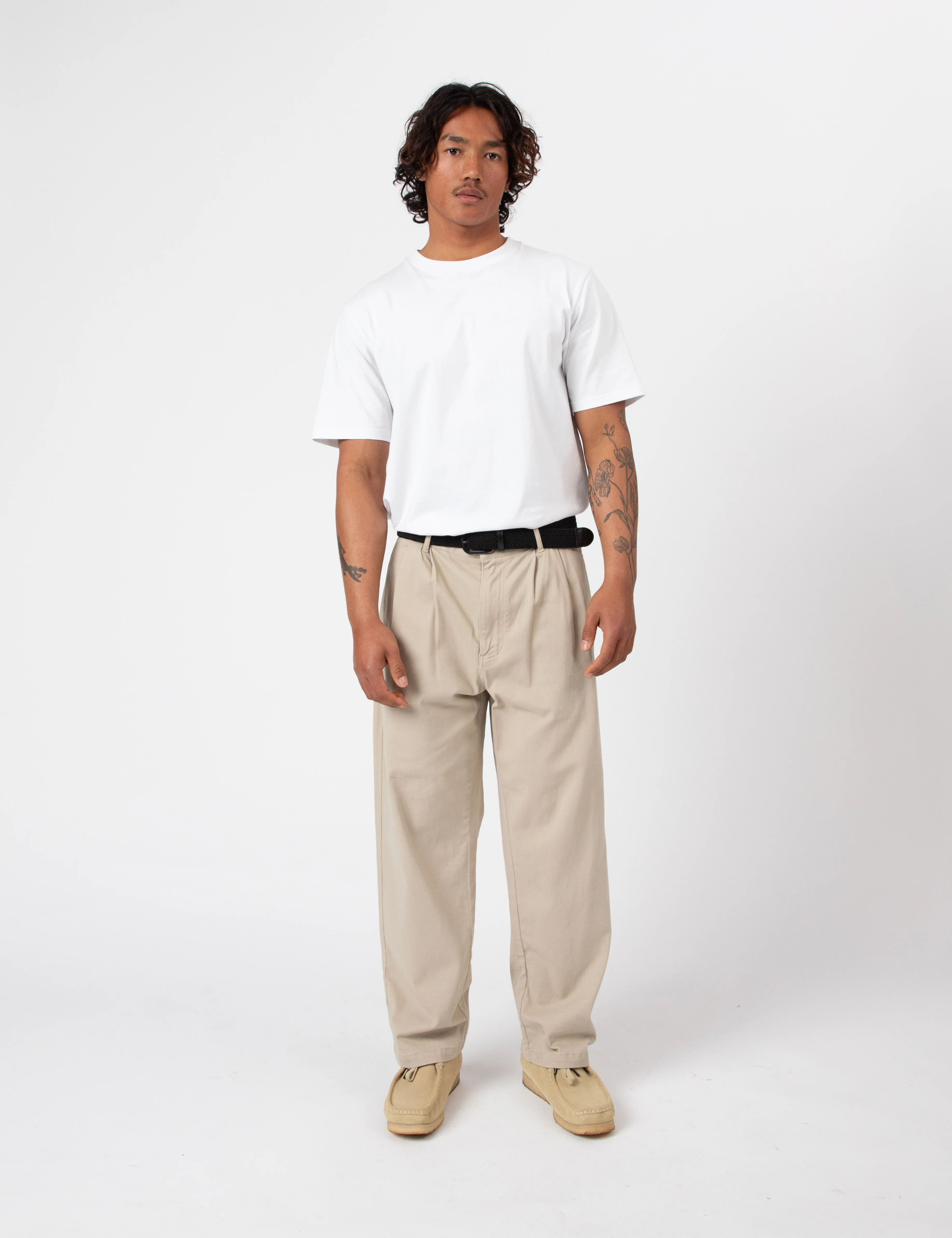 Brooklyn Pleated Pant - Stone - Image 7