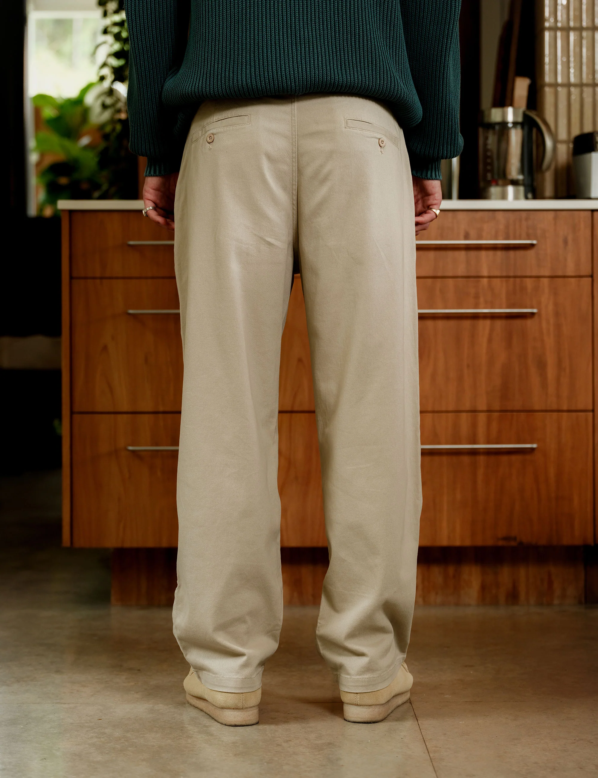 Brooklyn Pleated Pant - Stone - Image 9