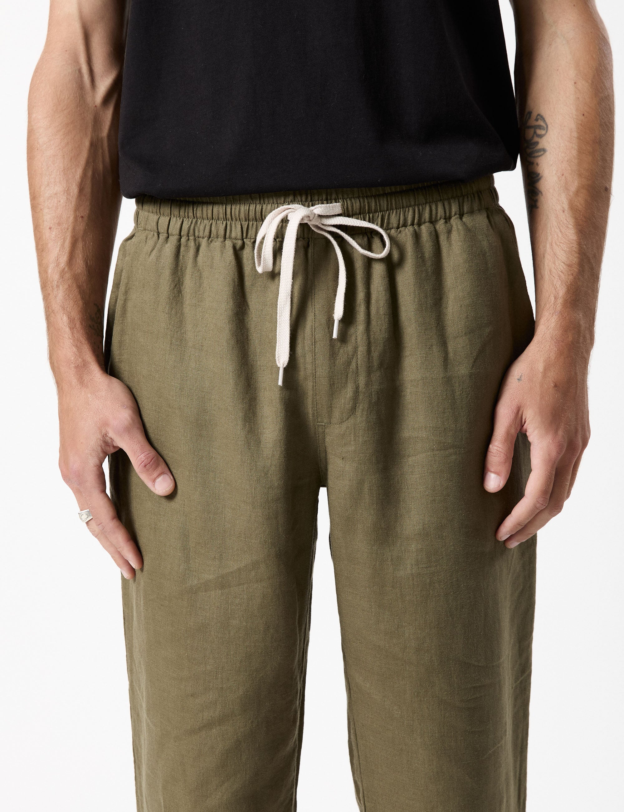 Burbank Linen Pant - Fatigue - Image 10