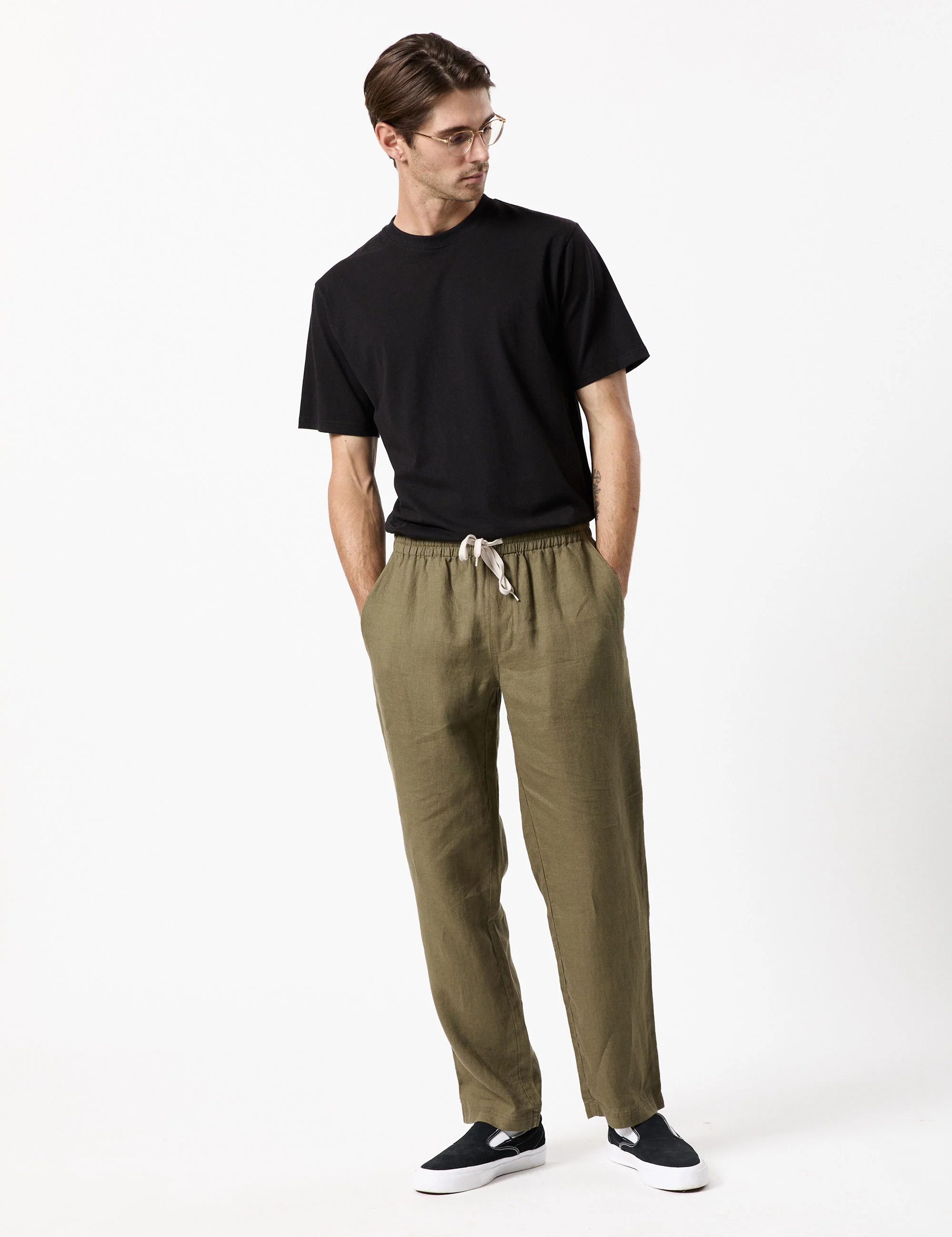 Burbank Linen Pant - Fatigue - Image 11