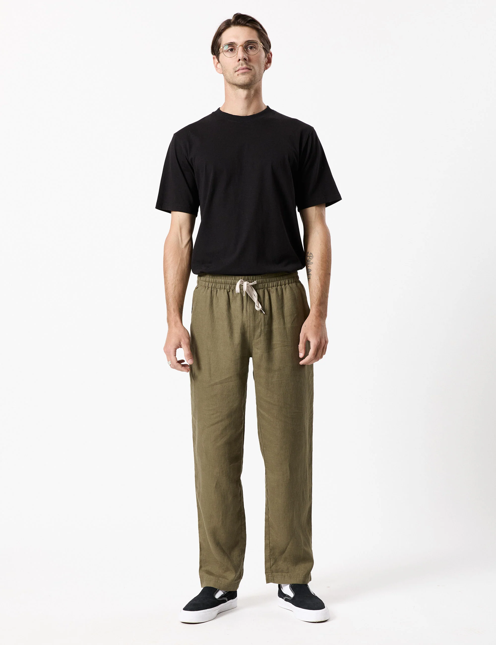 Burbank Linen Pant - Fatigue - Image 12
