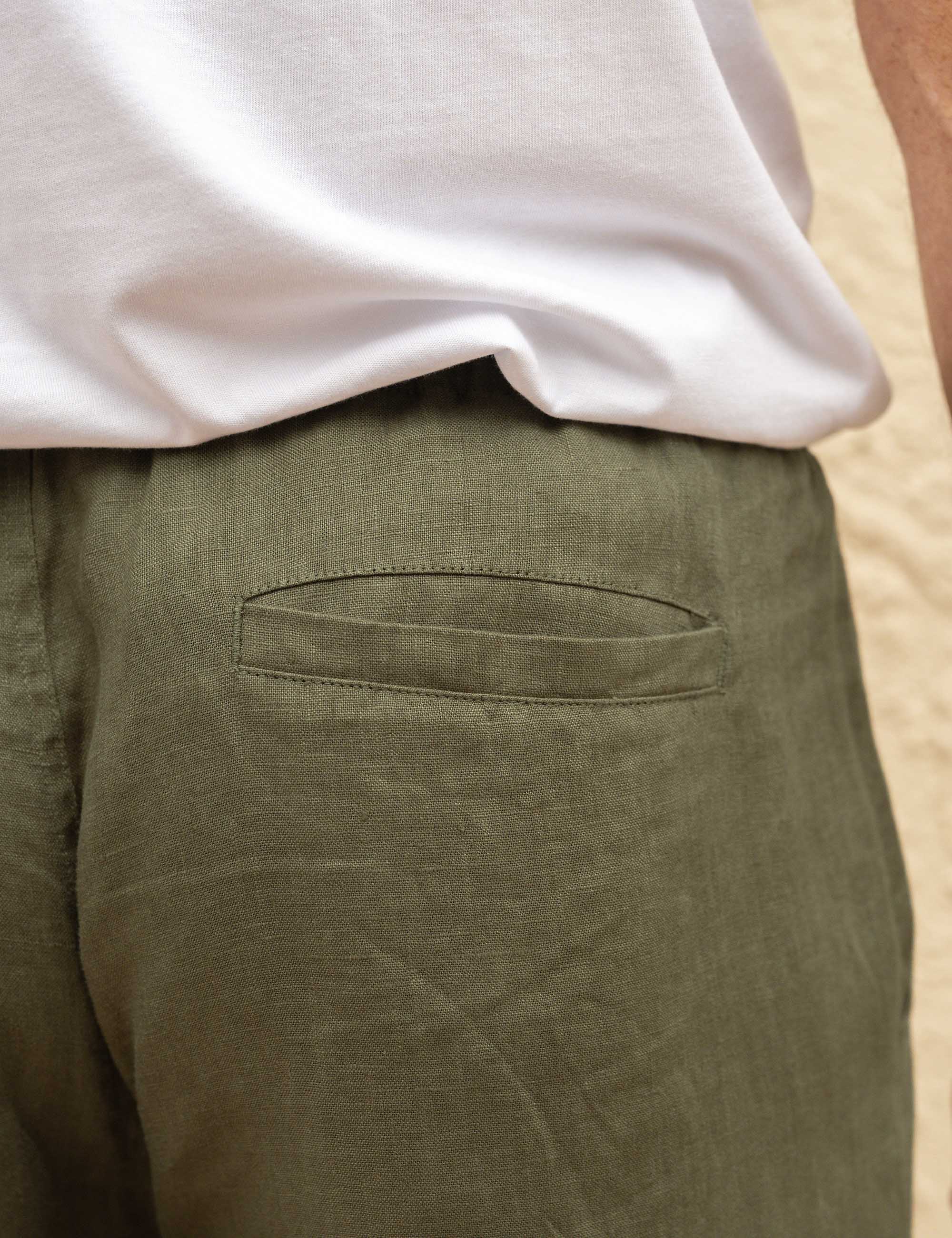 Burbank Linen Pant - Fatigue - Image 4