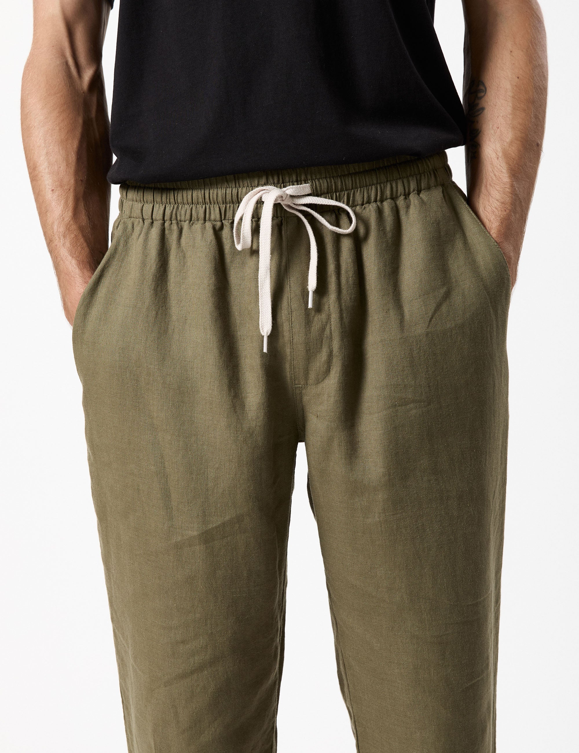 Burbank Linen Pant - Fatigue - Image 8