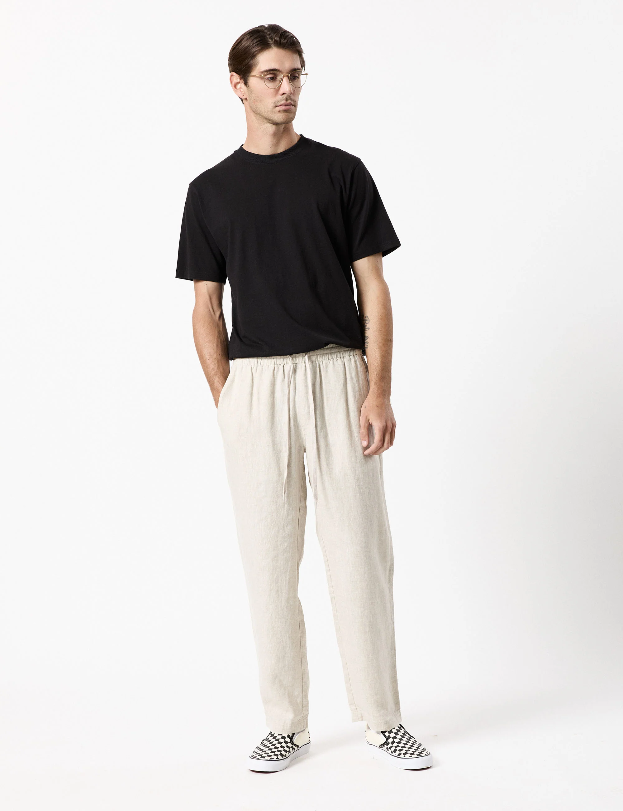 Burbank Linen Pant - Natural - Image 3