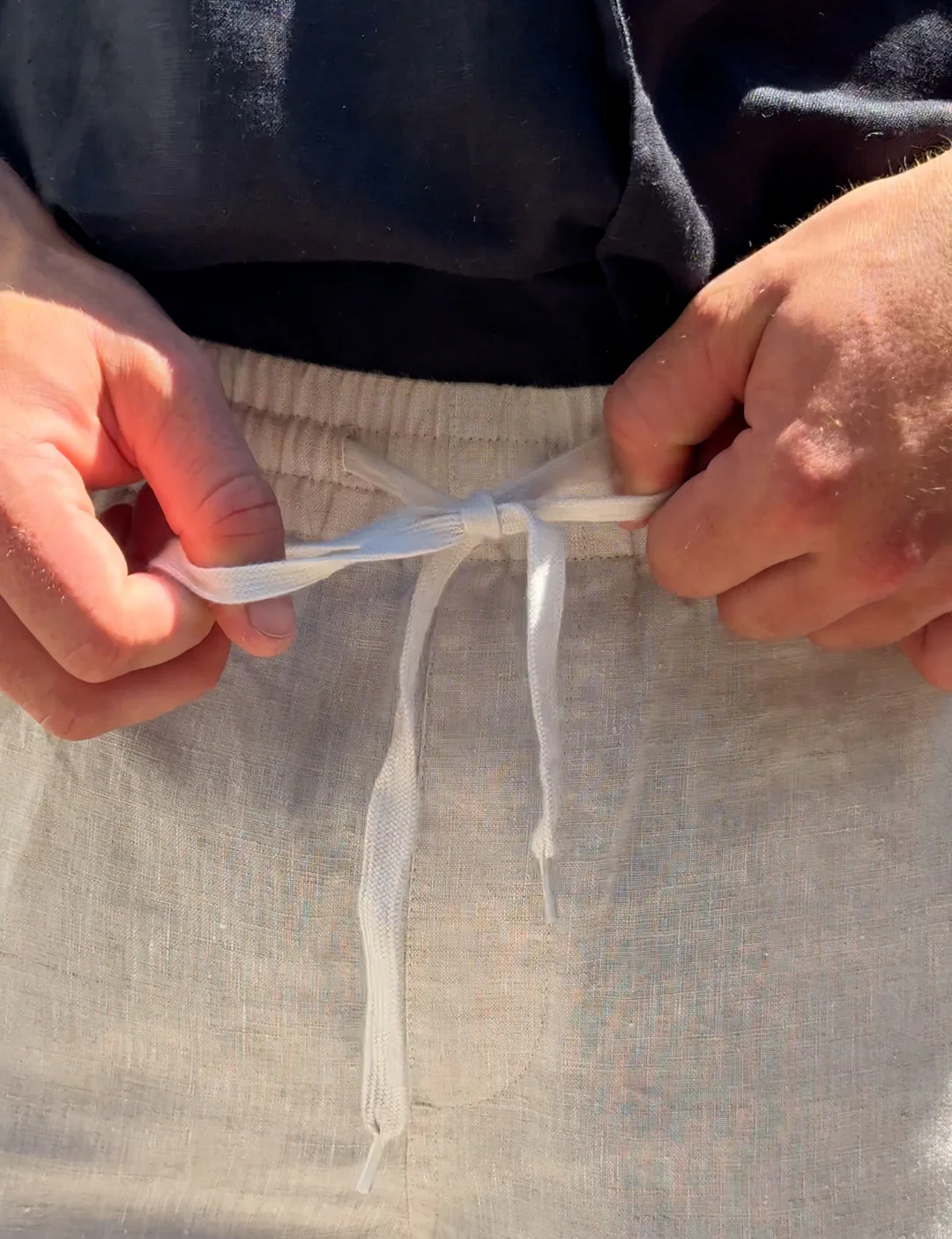 Burbank Linen Pant - Natural - Image 5