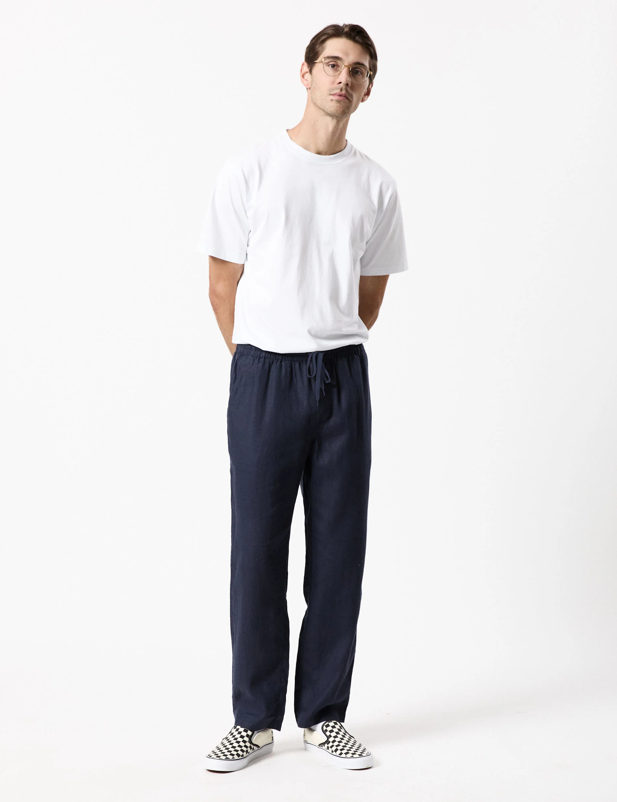 Burbank Linen Pant - Navy - Image 11