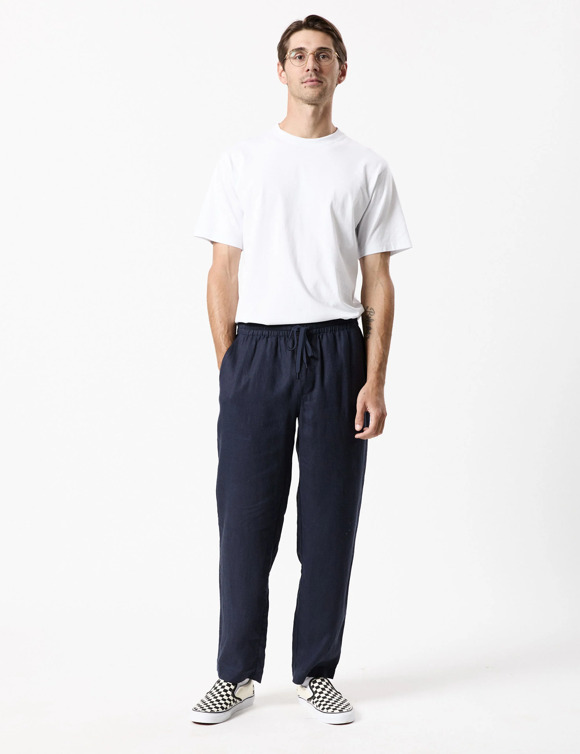 Burbank Linen Pant - Navy - Image 12