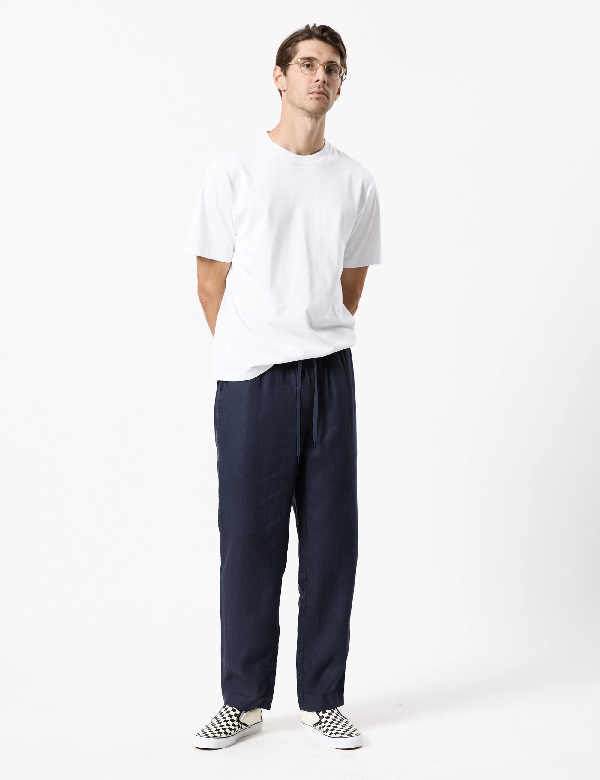 Burbank Linen Pant - Navy - Image 15