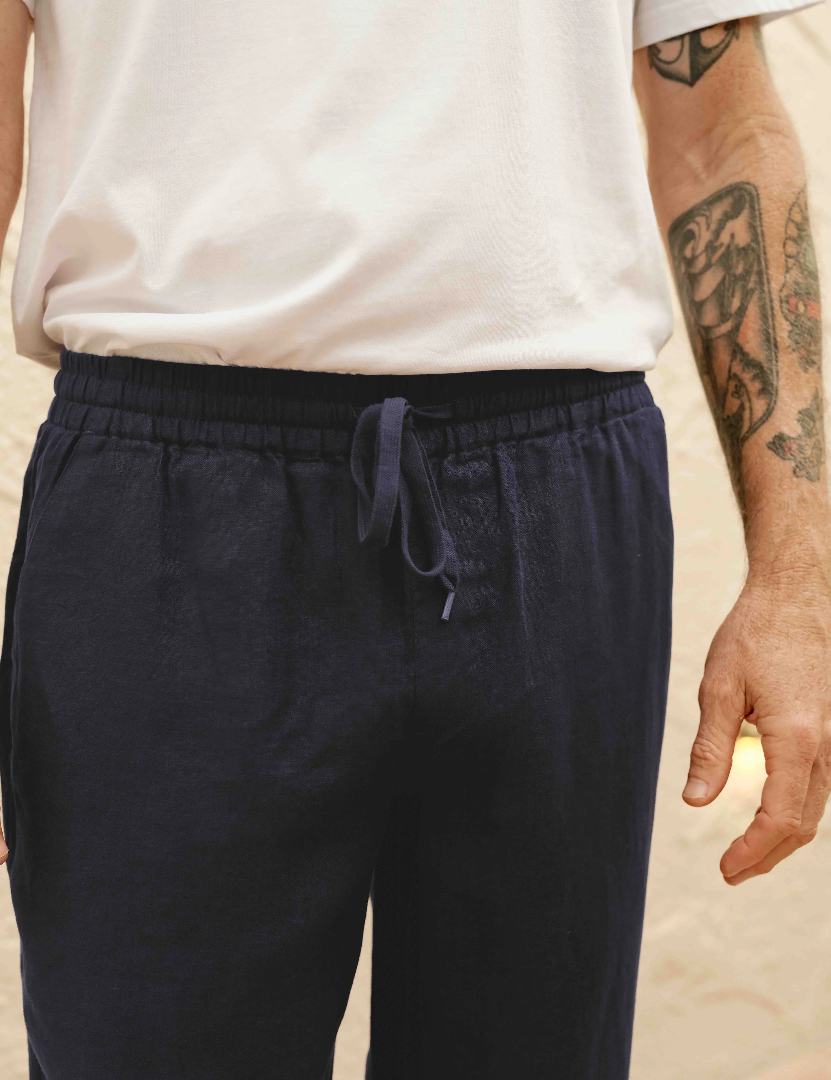 Burbank Linen Pant - Navy - Image 3