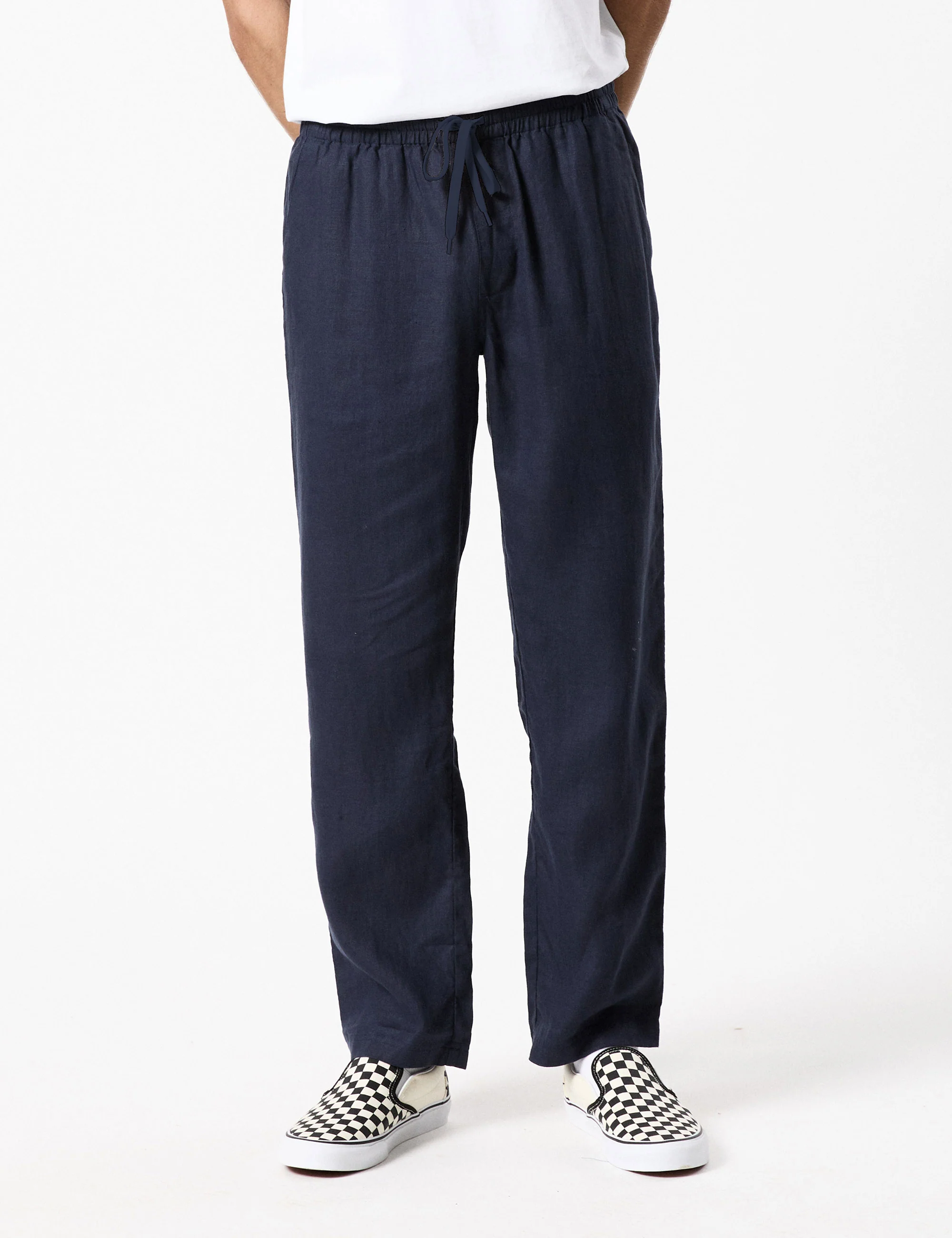 Burbank Linen Pant - Navy - Image 4
