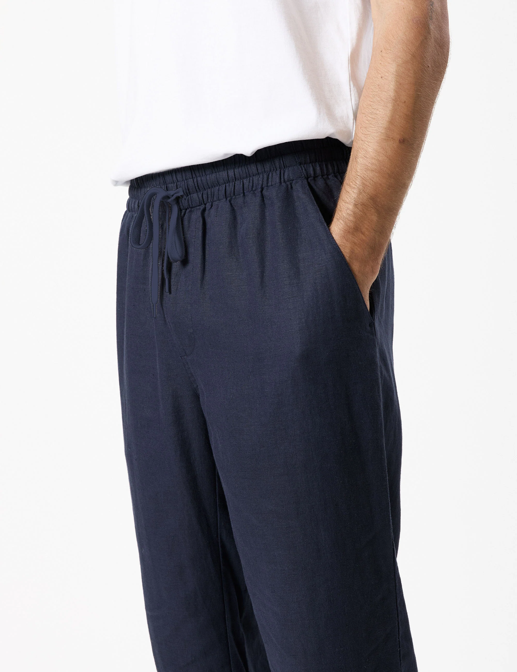 Burbank Linen Pant - Navy - Image 5