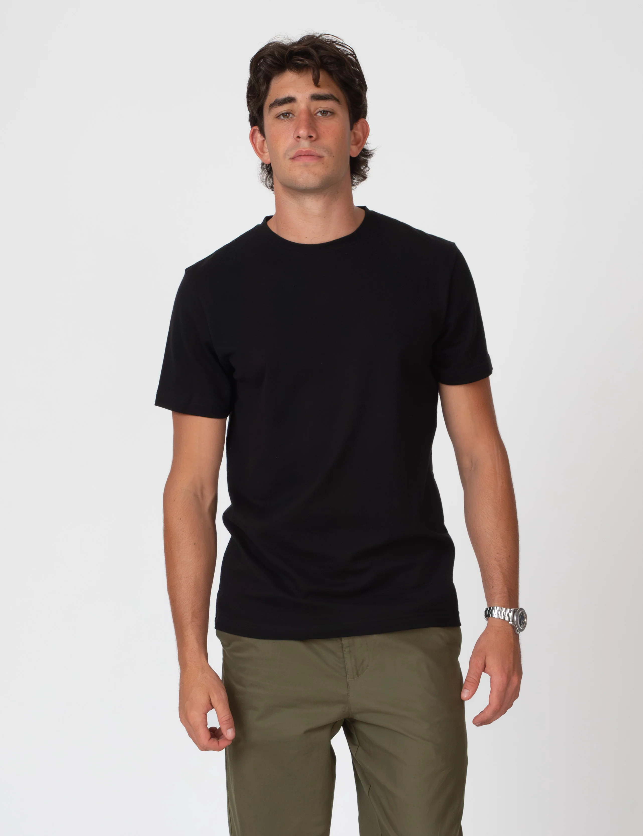 Cashmere Reginald Short Sleeve Tee - Black