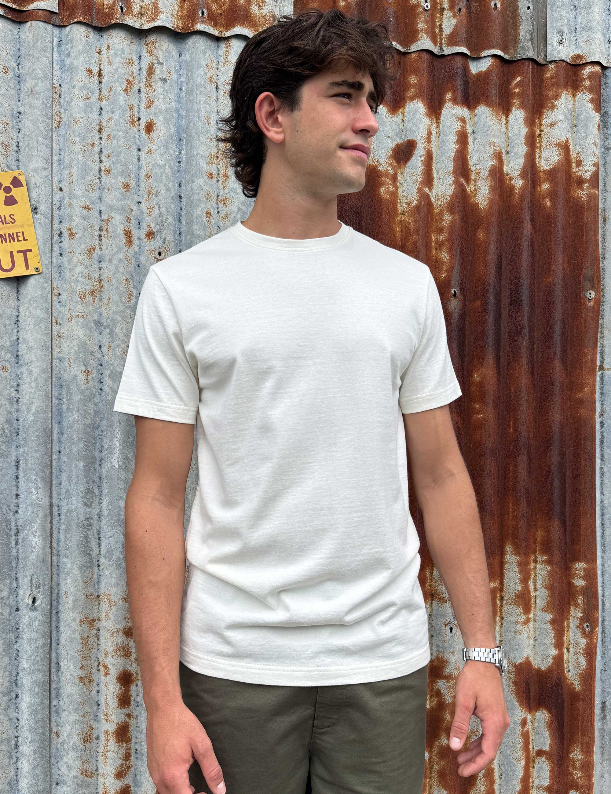 Cashmere Reginald Short Sleeve Tee - Natural