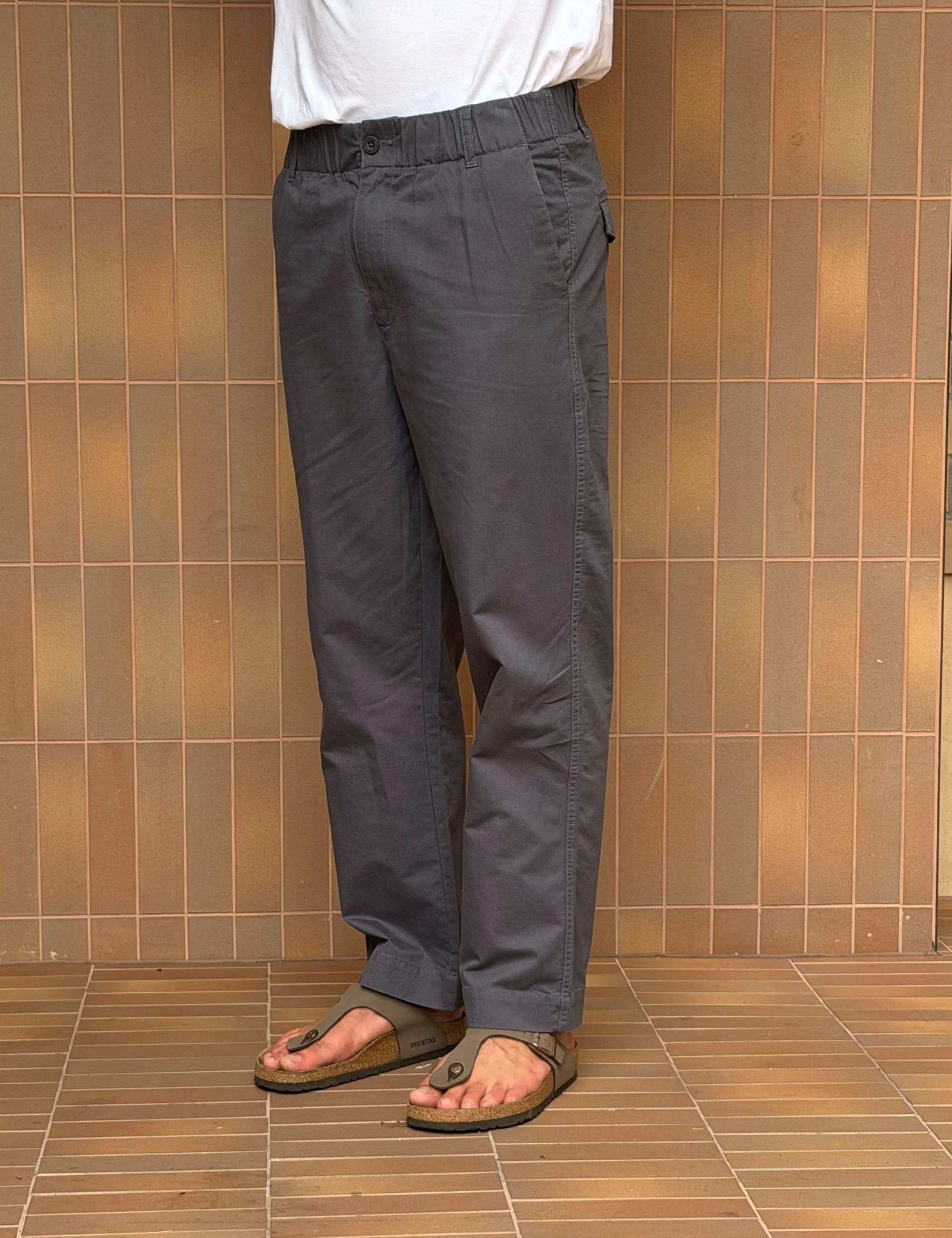 Chad Elastic Waist Relaxed Pant - Charcoal - Image 10