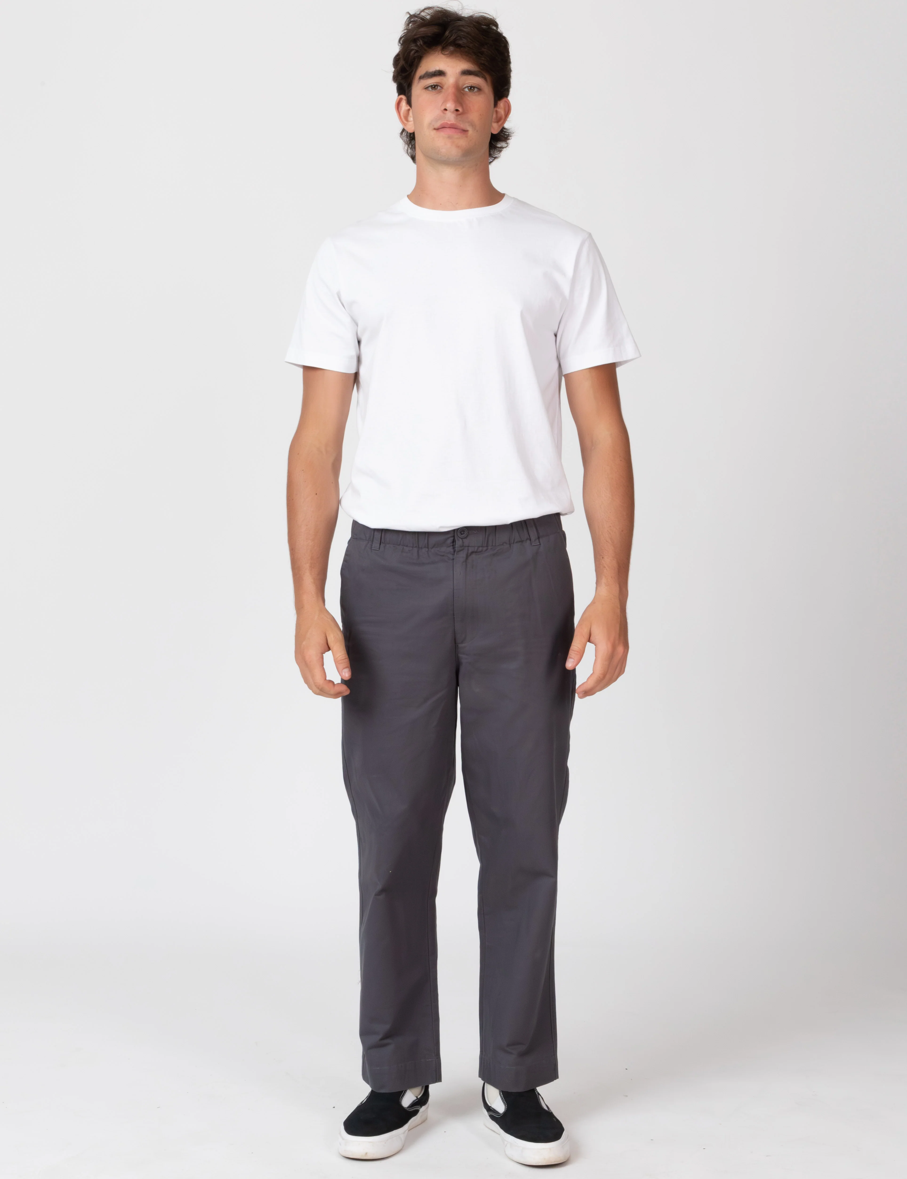 Chad Elastic Waist Relaxed Pant - Charcoal - Image 11