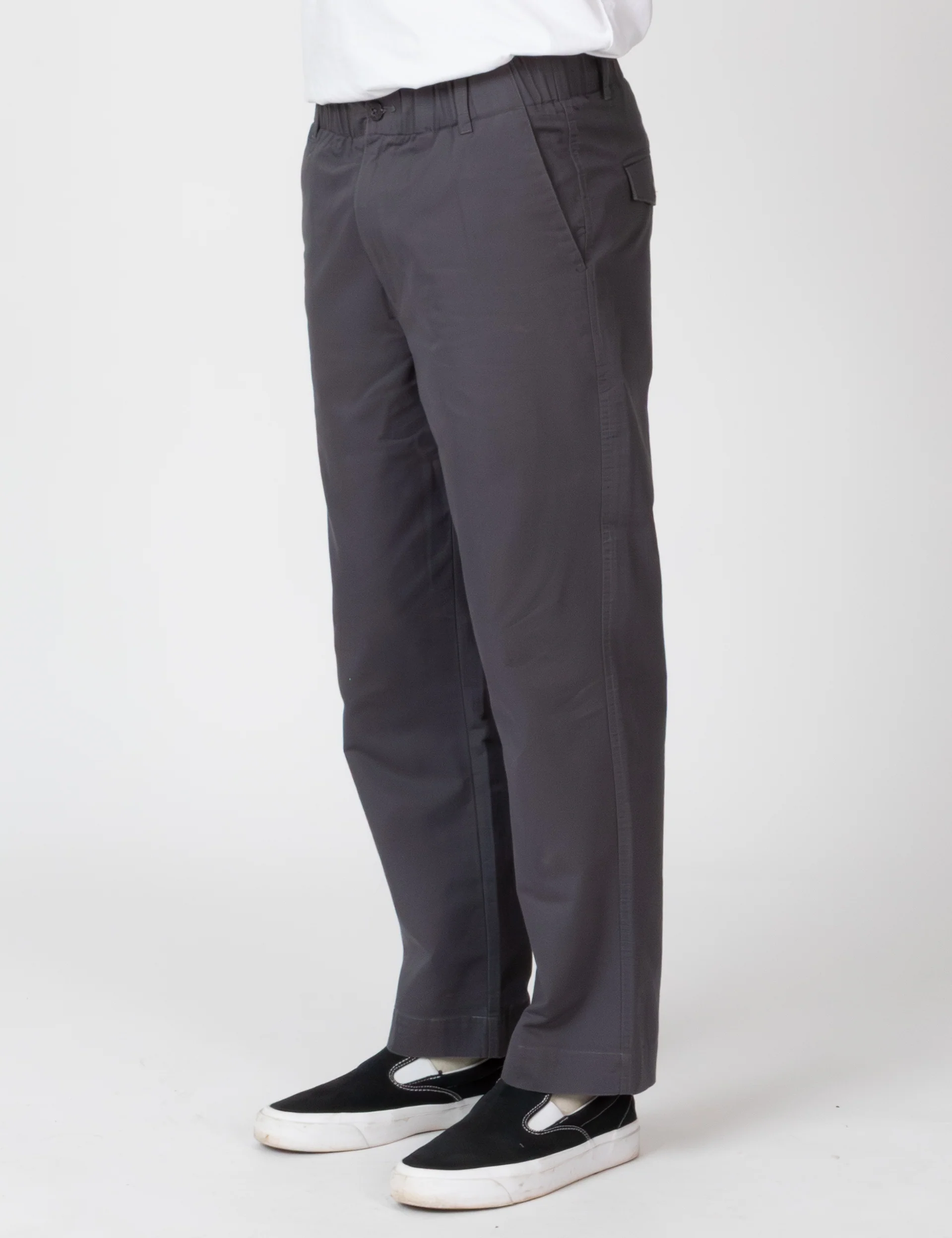 Chad Elastic Waist Relaxed Pant - Charcoal - Image 15