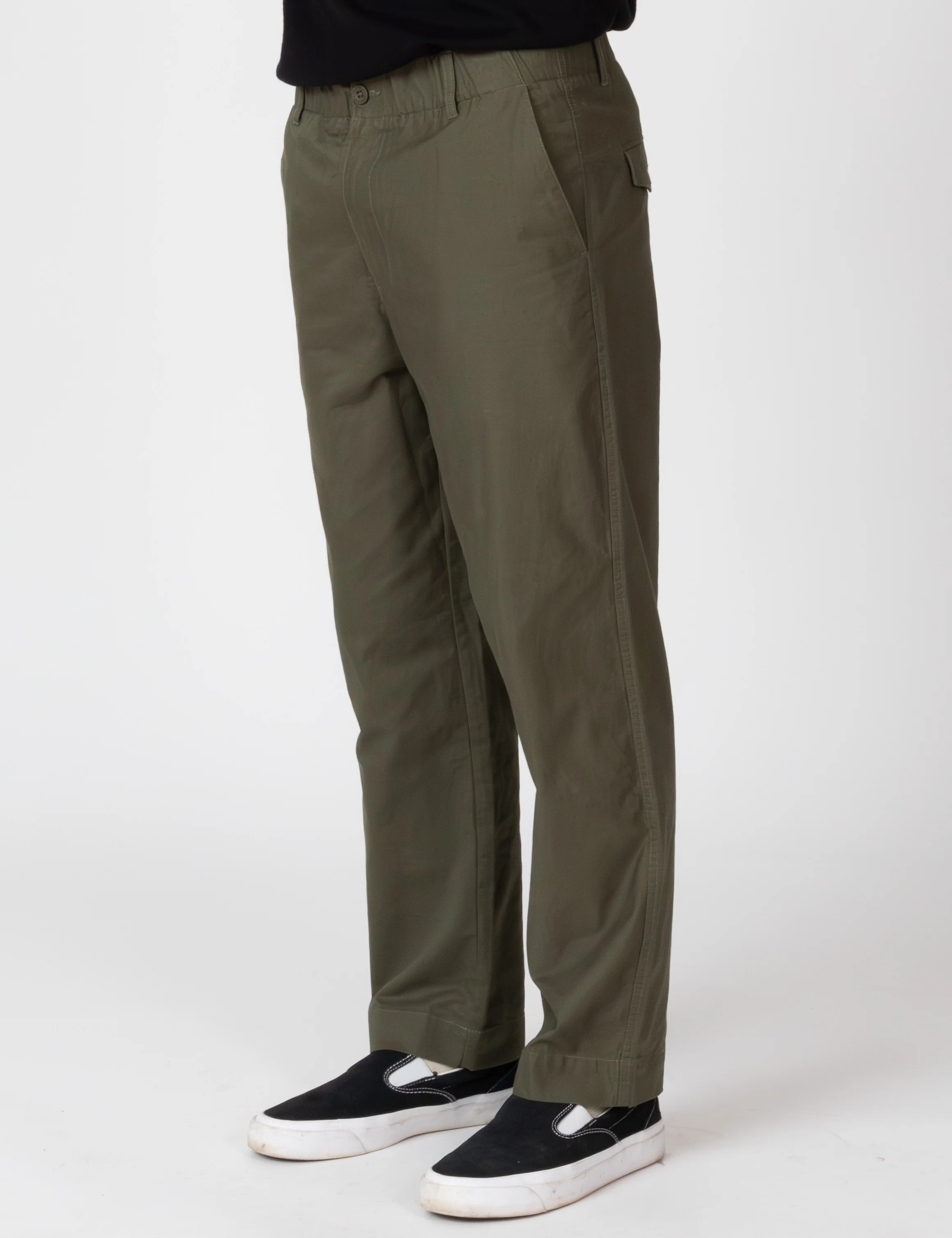Chad Elastic Waist Relaxed Pant - Fatigue - Image 10