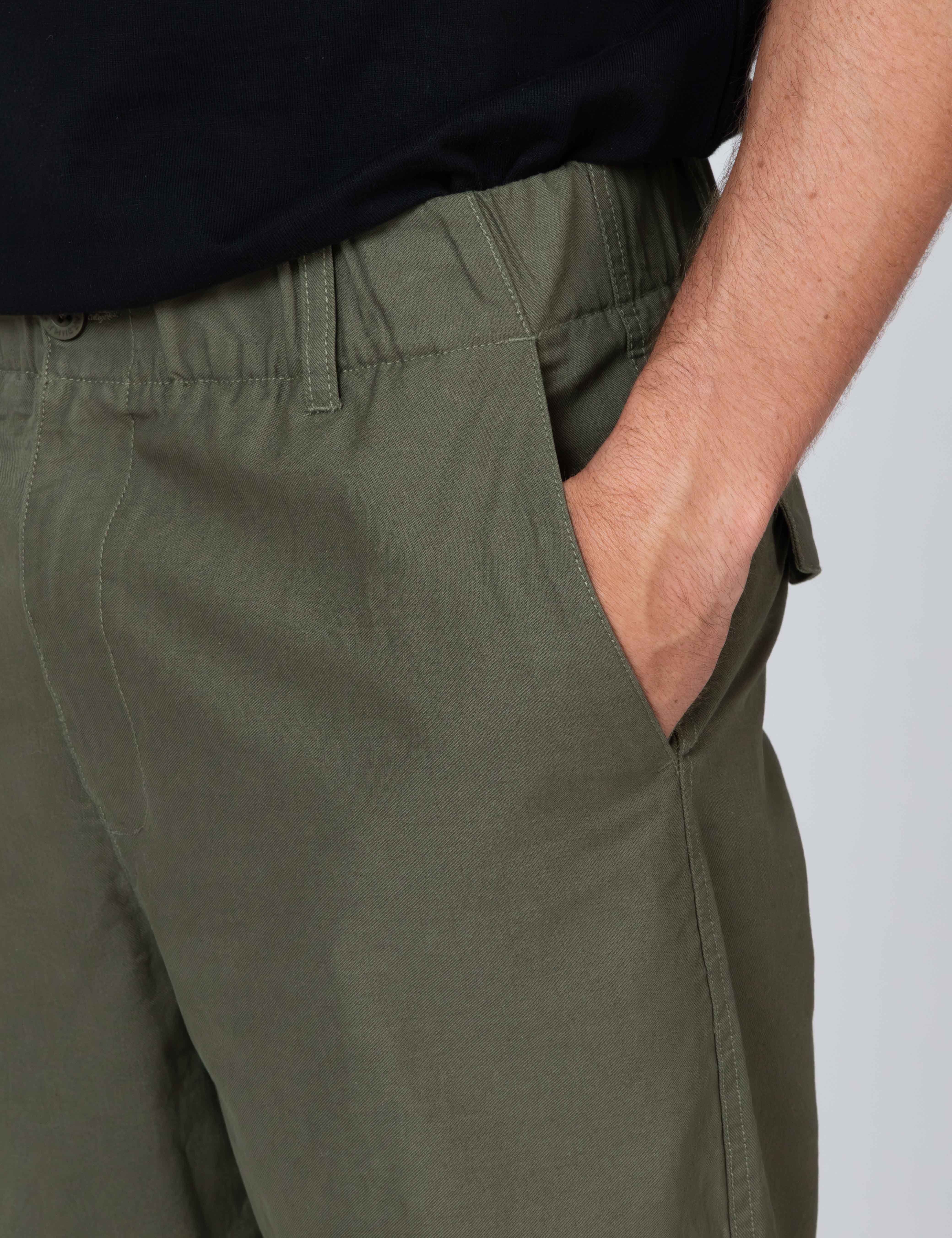 Chad Elastic Waist Relaxed Pant - Fatigue - Image 14