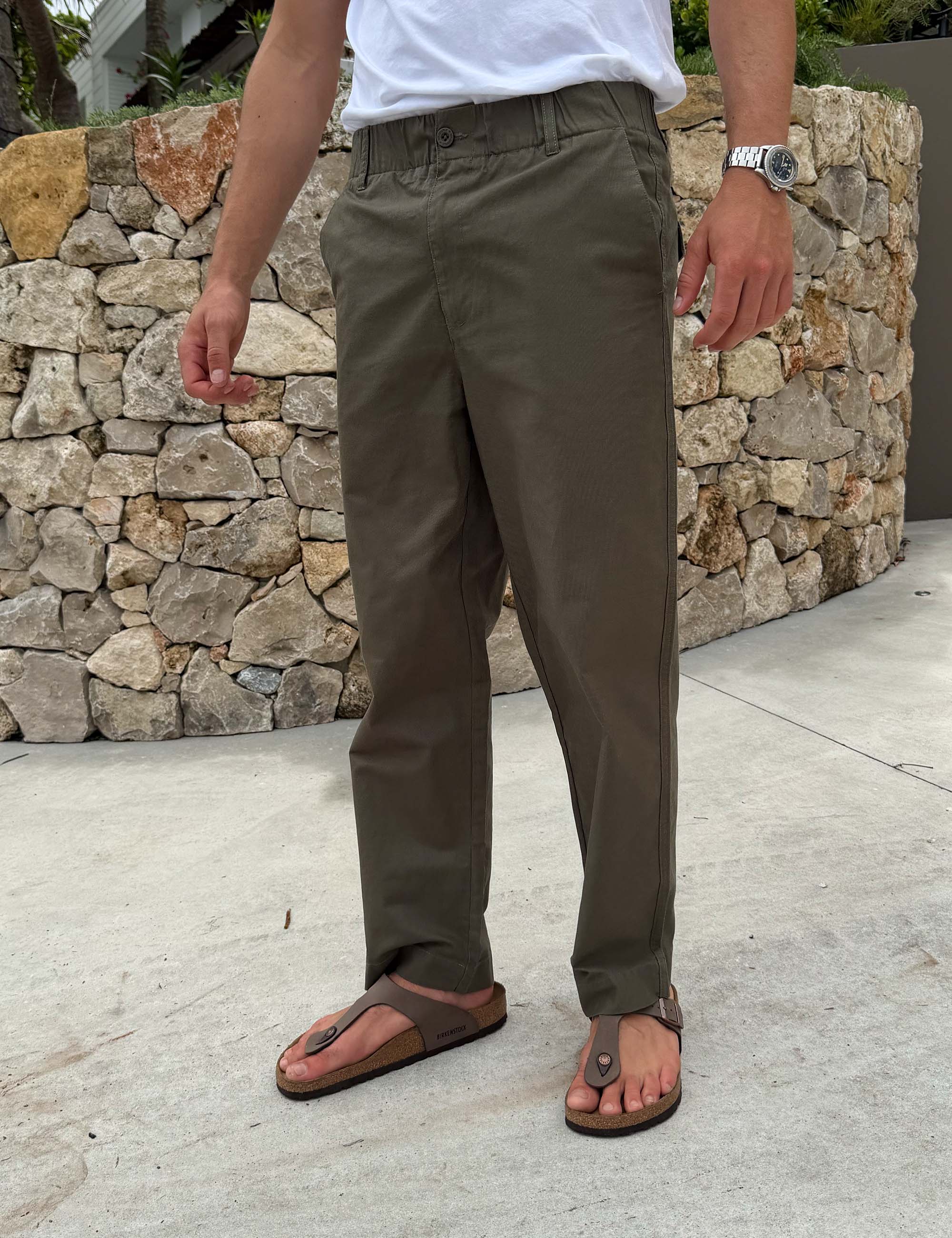 Chad Elastic Waist Relaxed Pant - Fatigue - Image 6