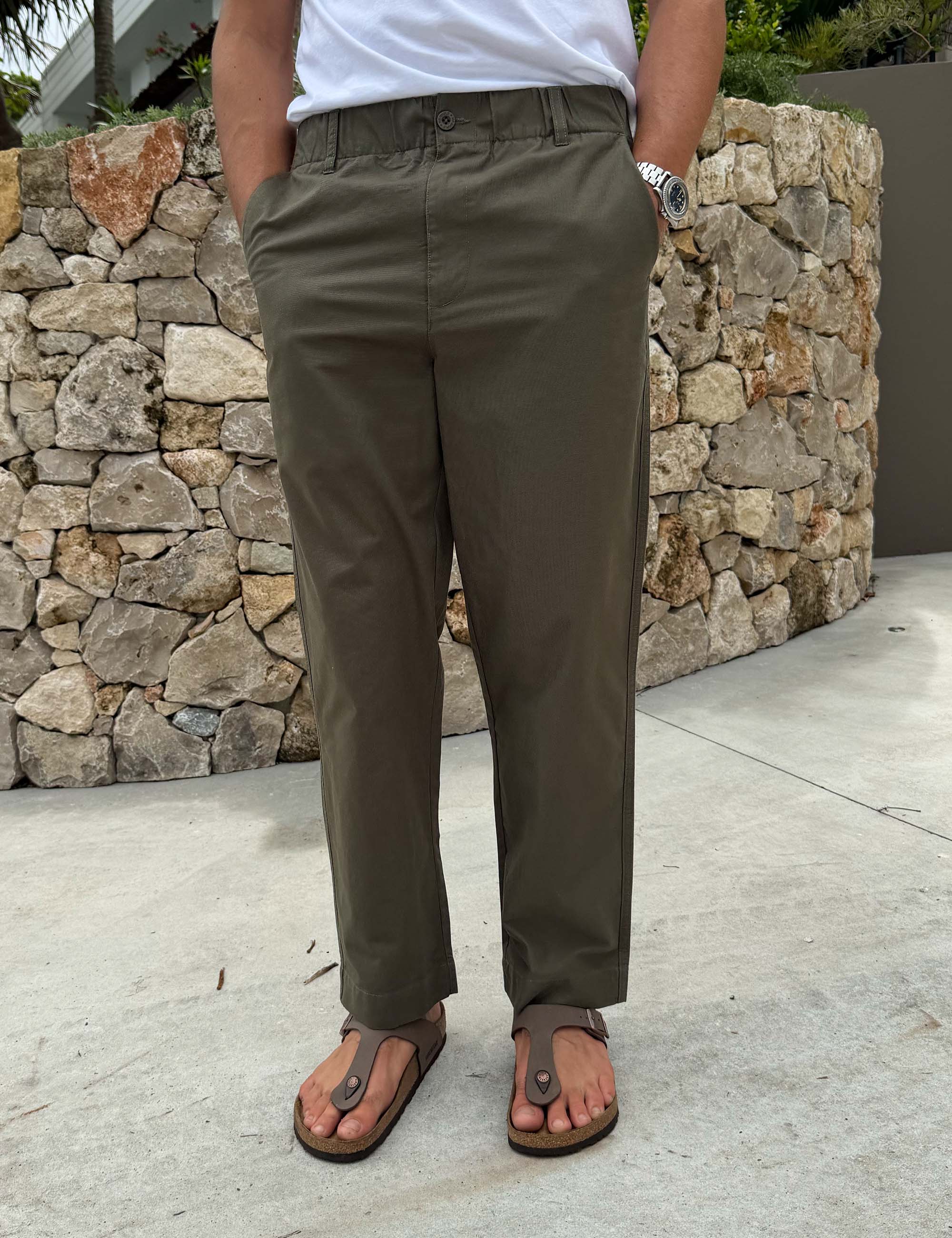 Chad Elastic Waist Relaxed Pant - Fatigue - Image 7