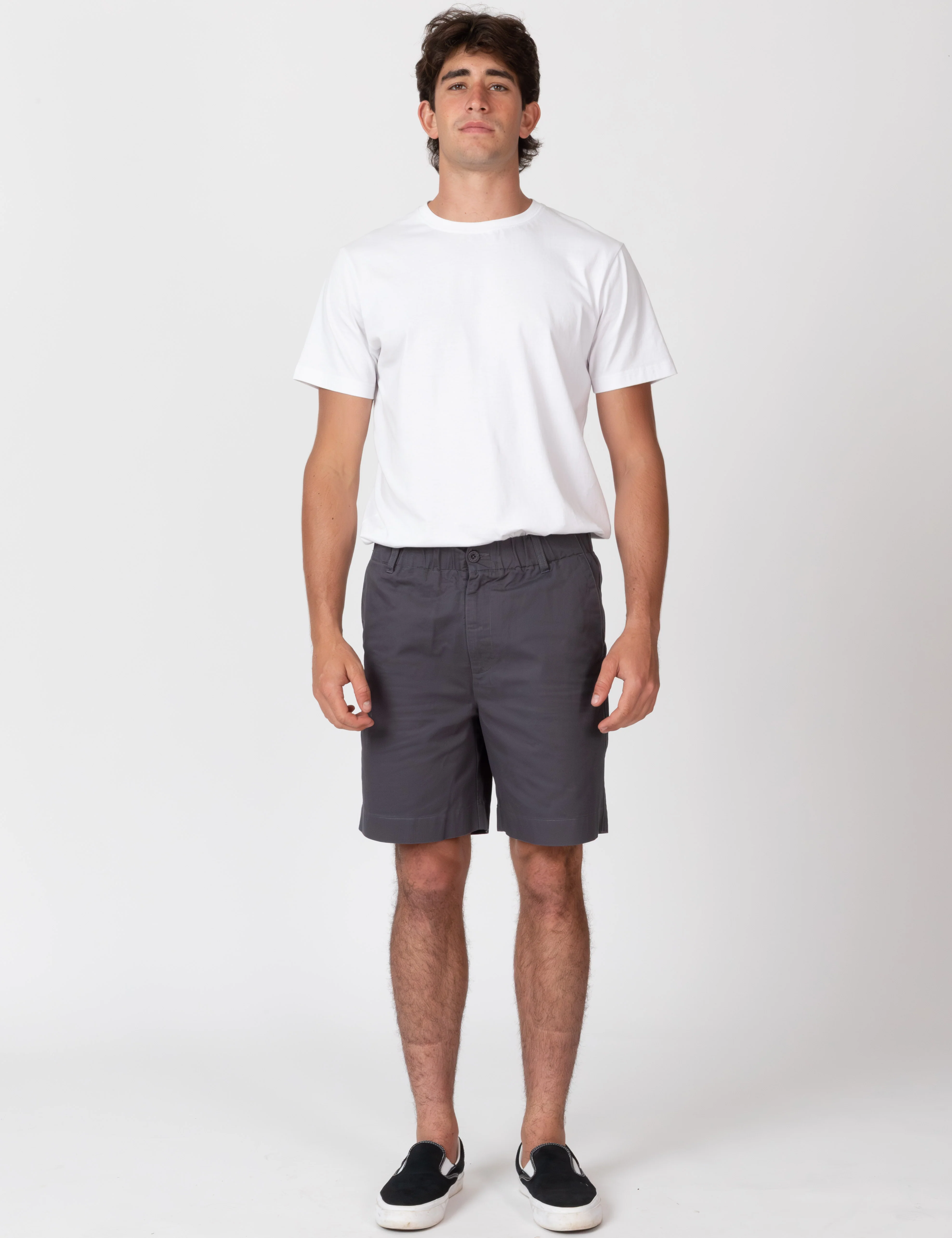 Chad Elastic Waist Relaxed Short - Charcoal - Image 12