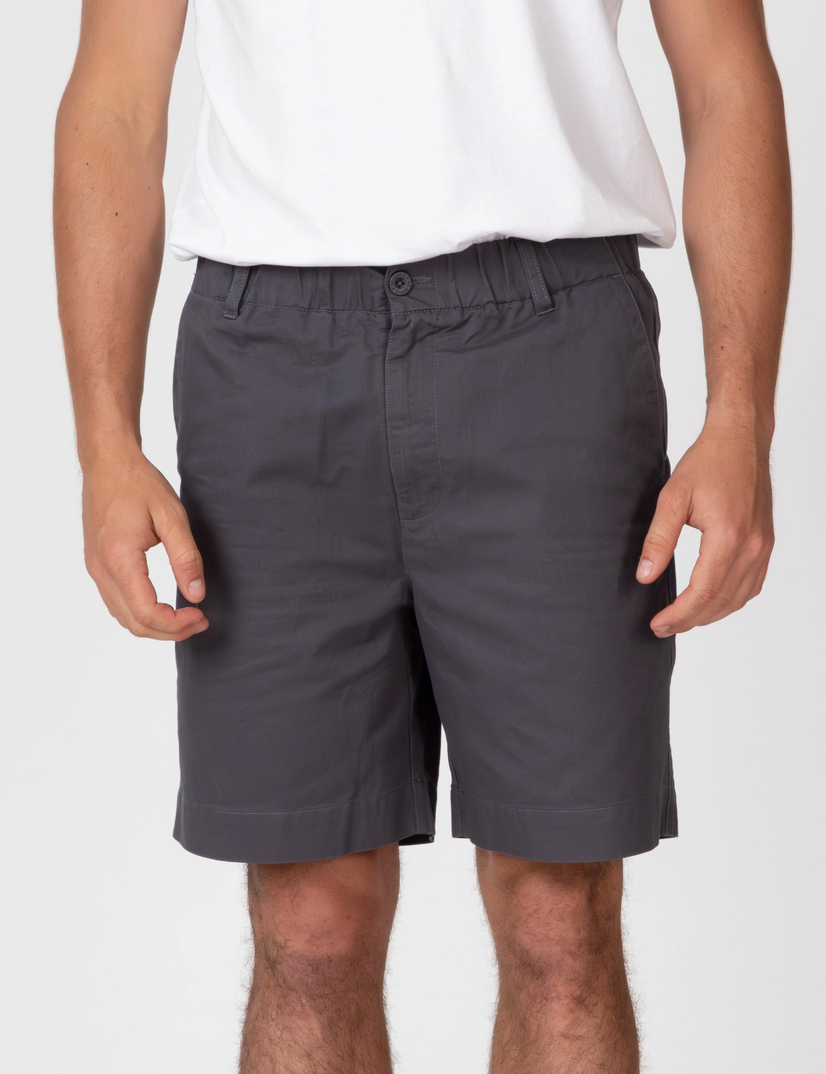 Chad Elastic Waist Relaxed Short - Charcoal - Image 7