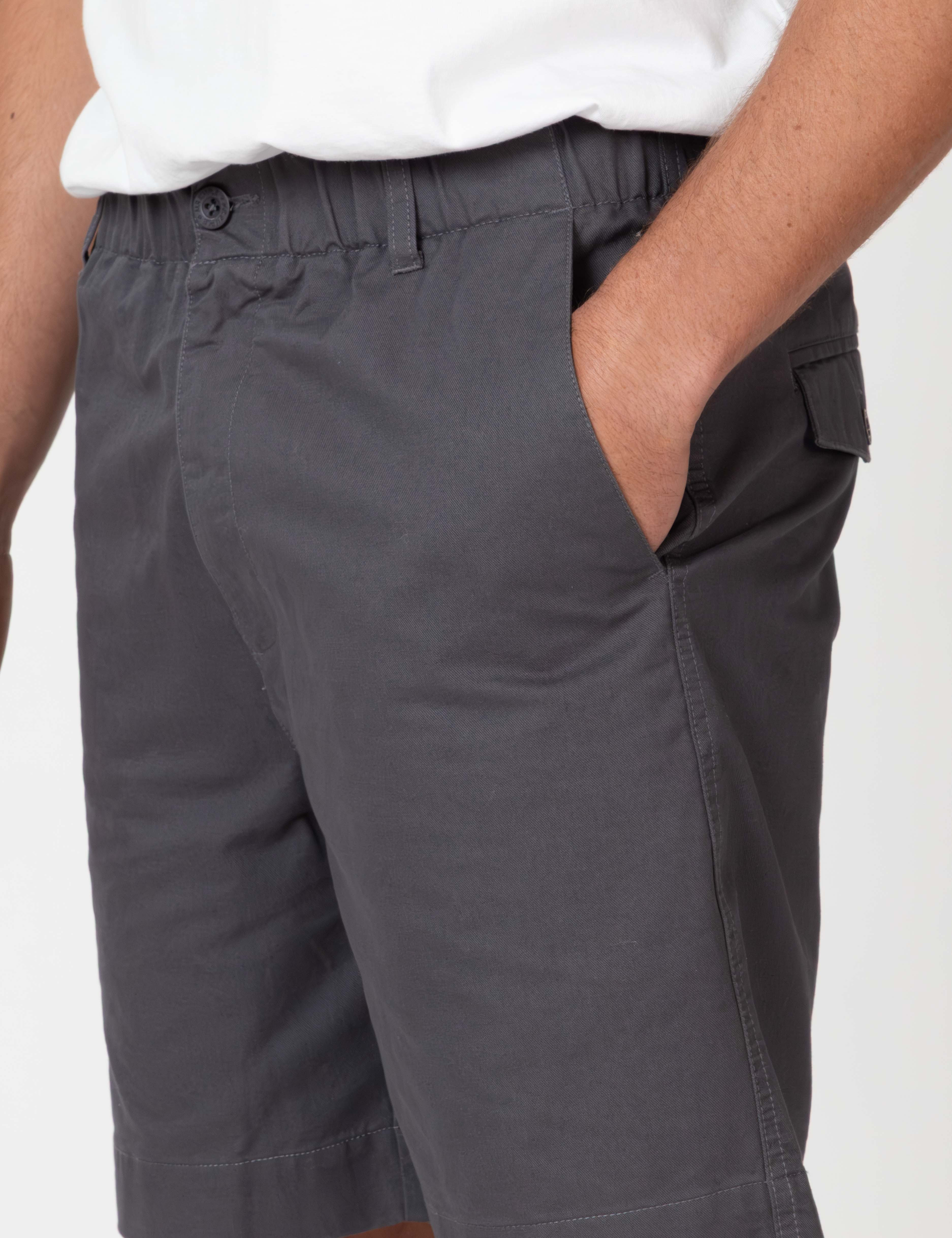 Chad Elastic Waist Relaxed Short - Charcoal - Image 8