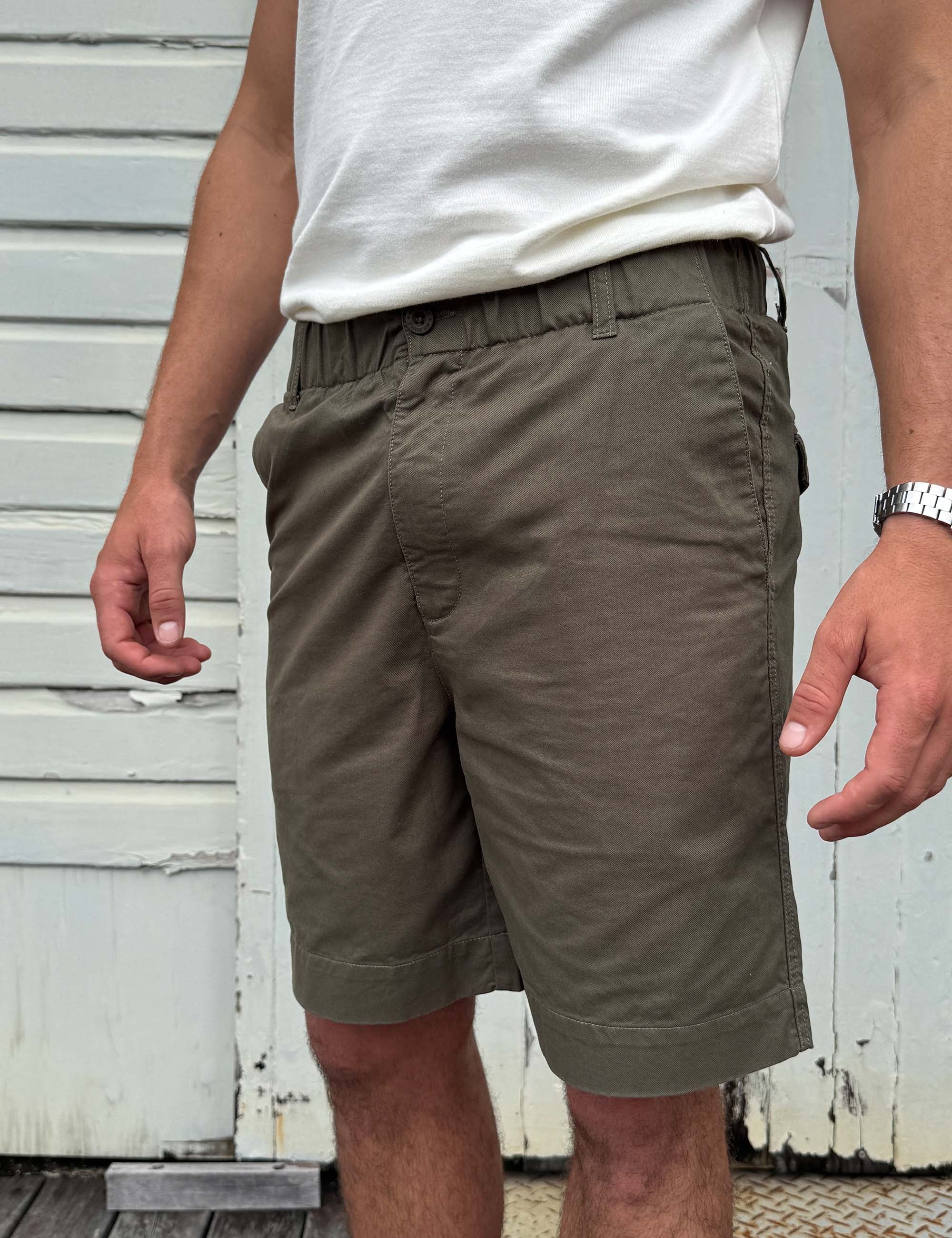 Chad Elastic Waist Relaxed Short - Fatigue - Image 3