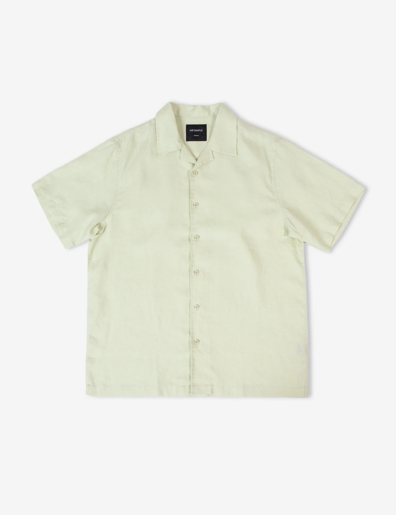 Cuban Linen Short Sleeve Shirt - Fog Green - Image 18