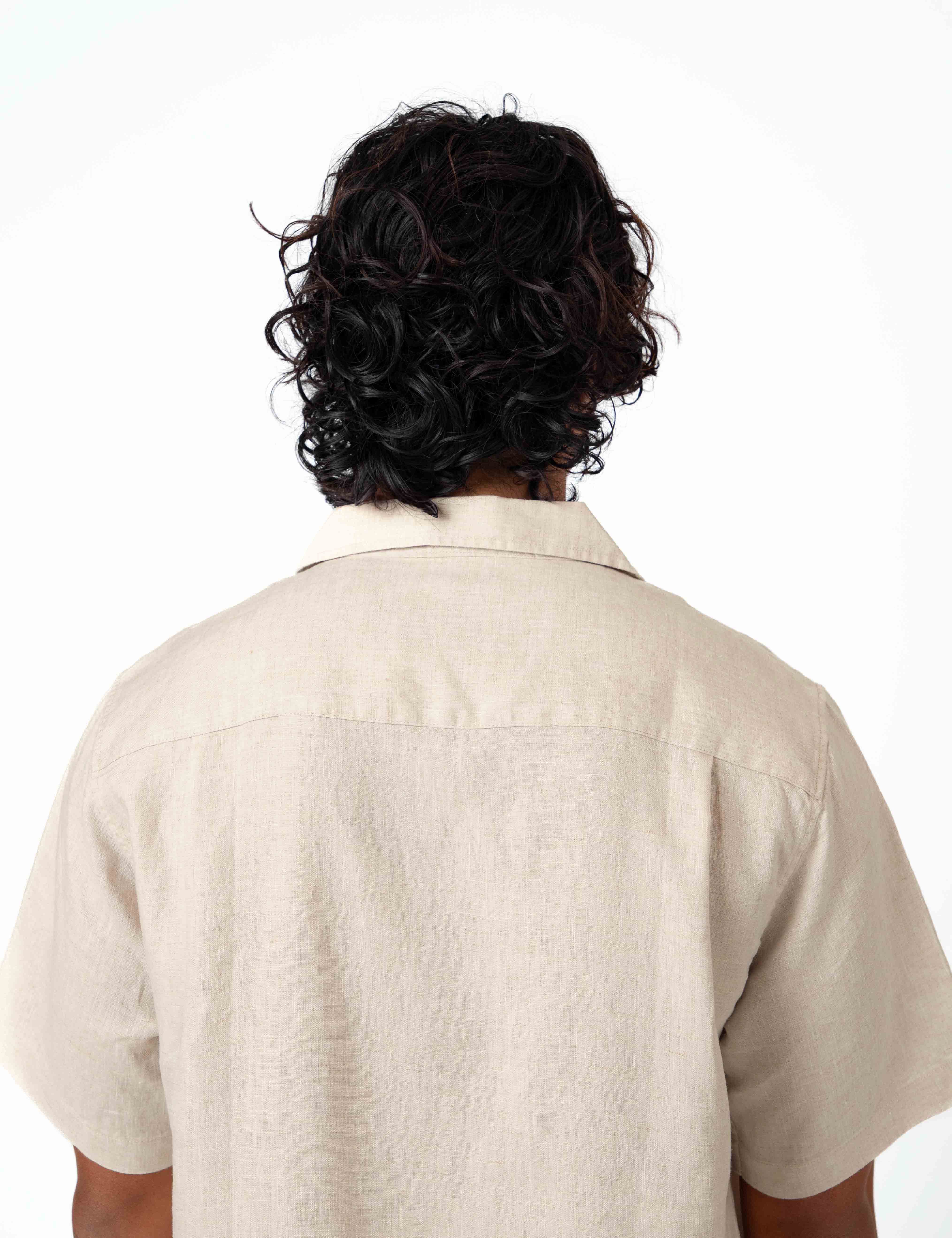 Cuban Linen Short Sleeve Shirt - Natural - Image 12