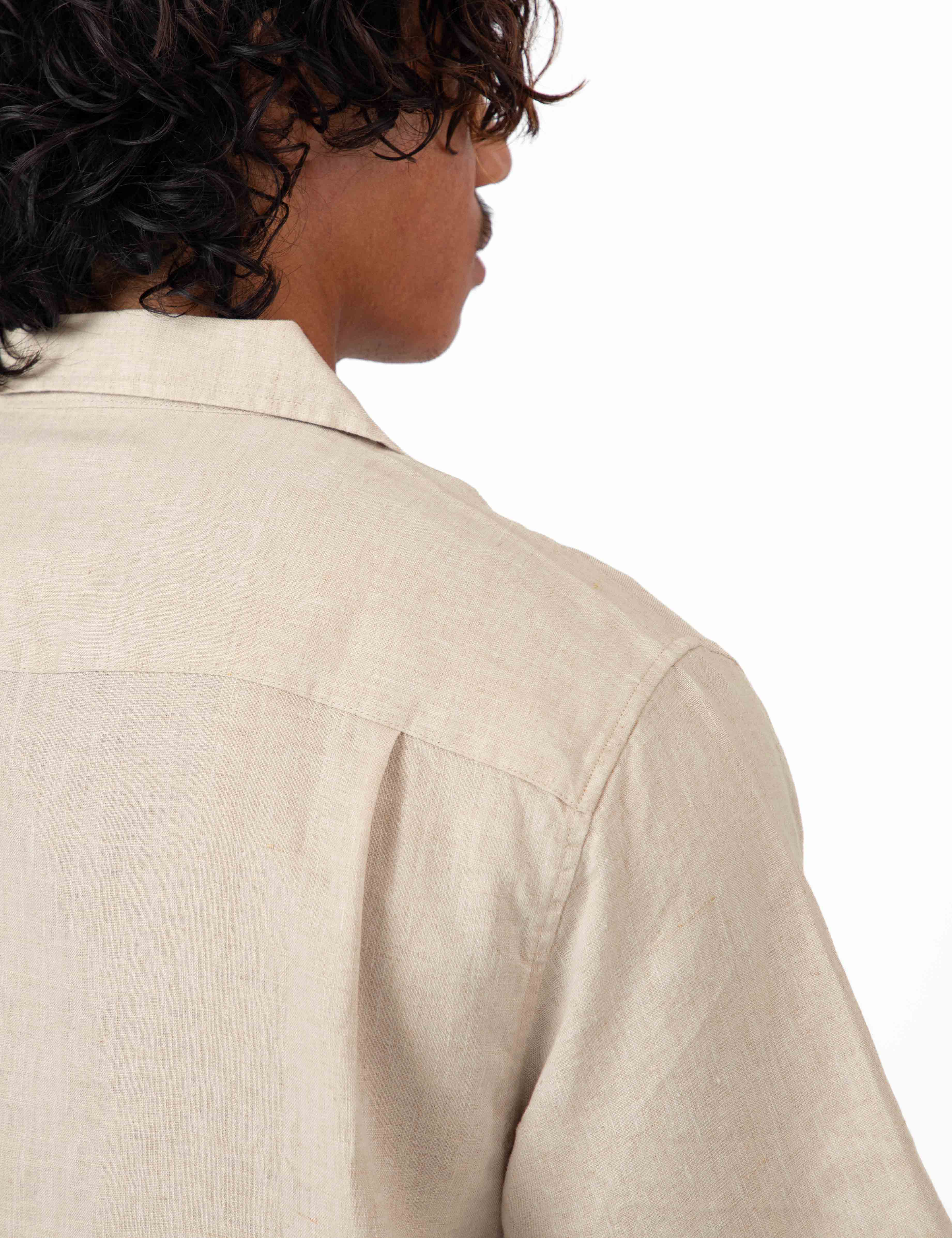 Cuban Linen Short Sleeve Shirt - Natural - Image 13