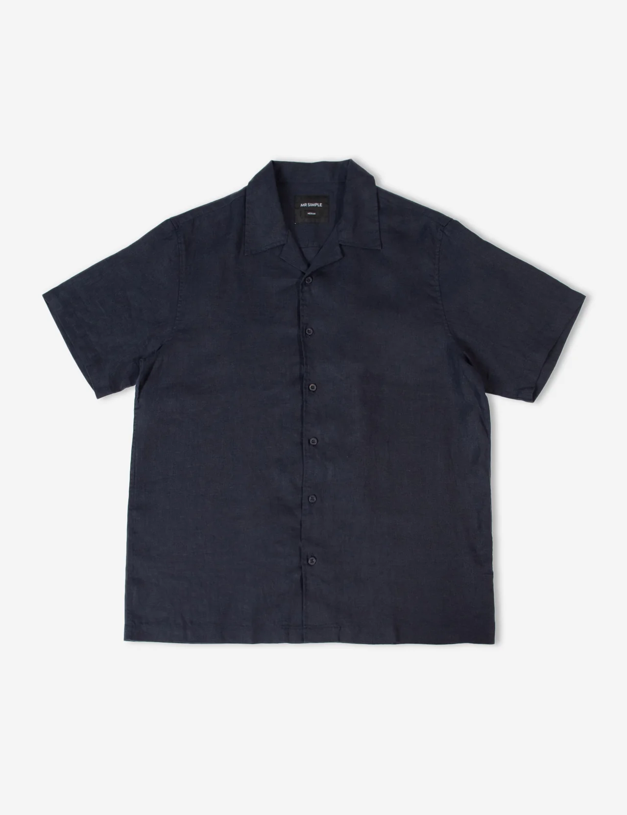 Cuban Linen Short Sleeve Shirt - Navy - Image 13