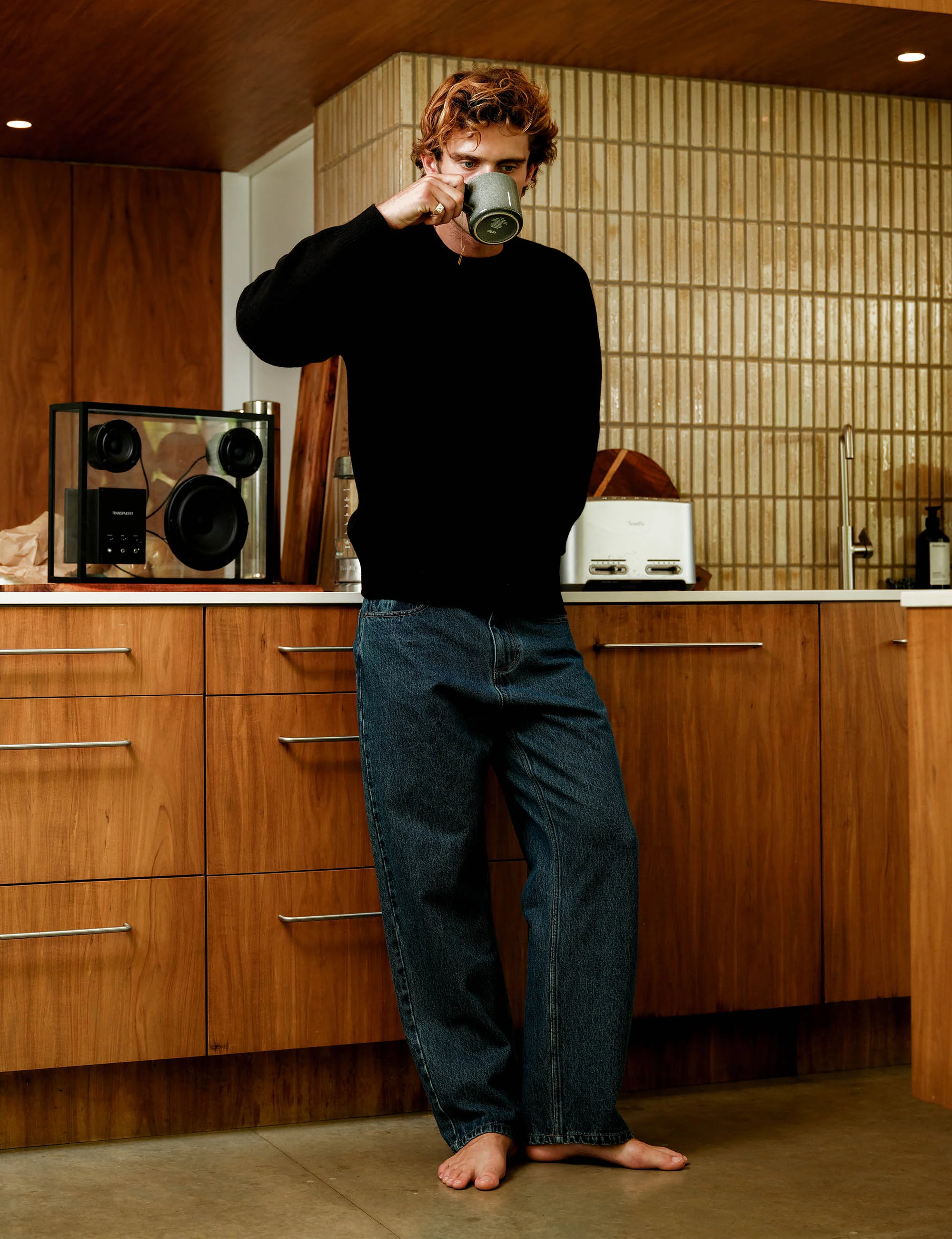 Fred Crew Wool Knit - Black - Image 3