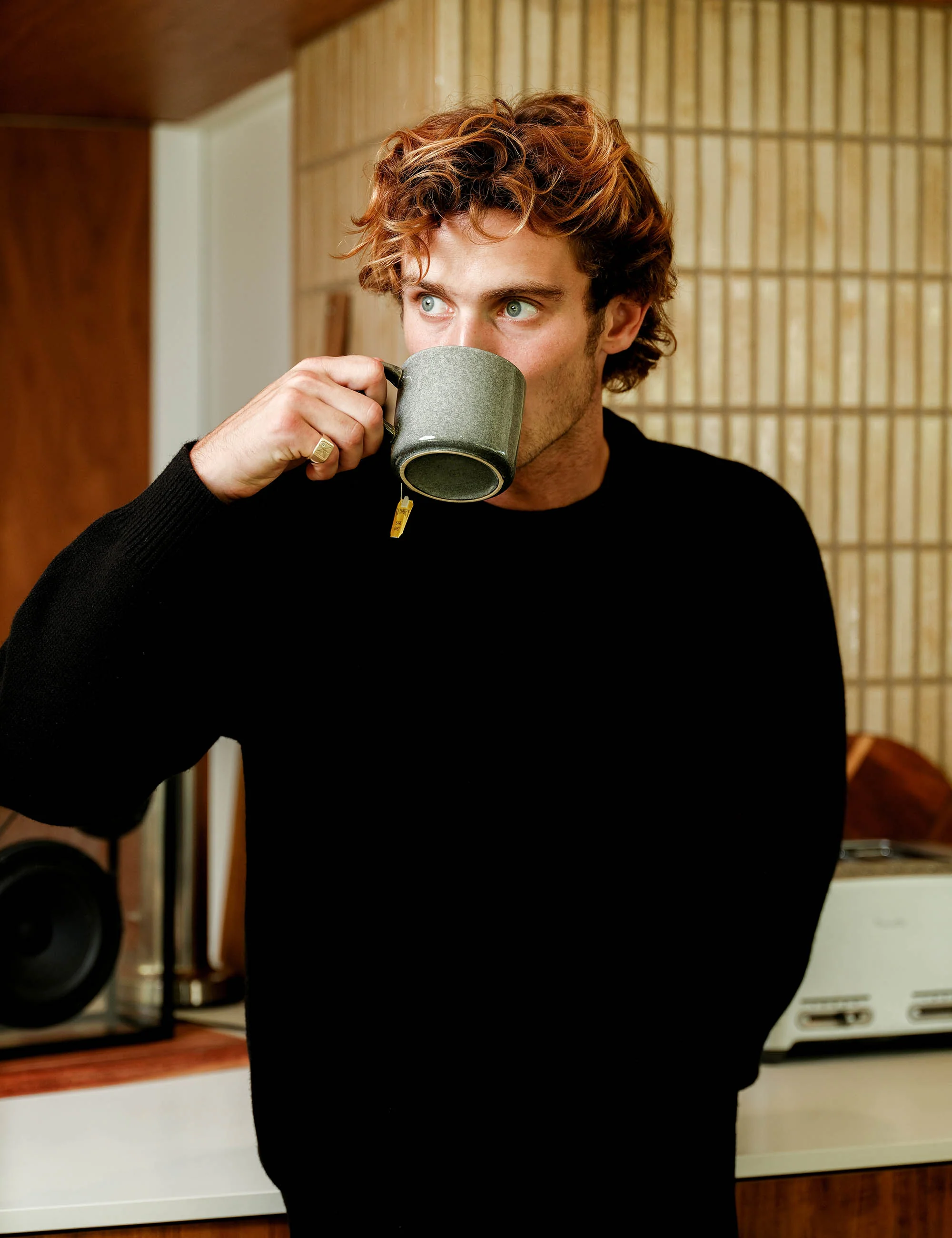 Fred Crew Wool Knit - Black - Image 4