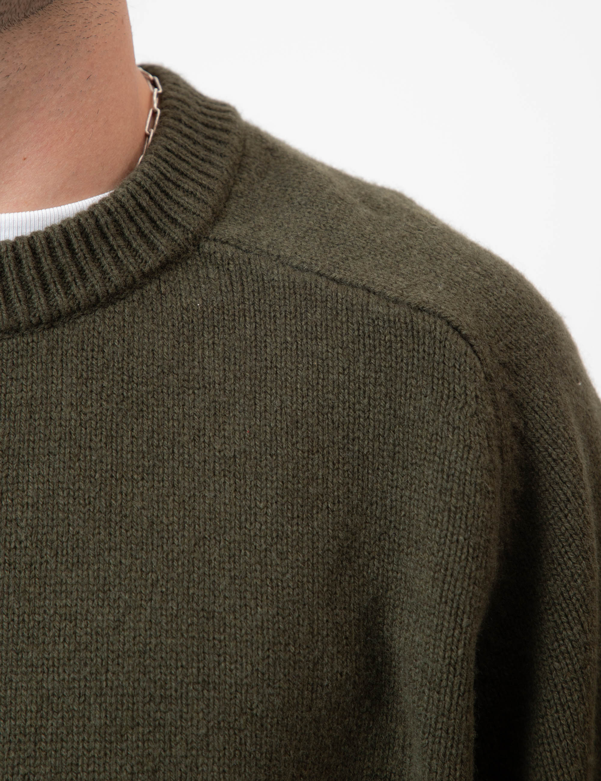 Fred Crew Wool Knit - Fatigue - Image 10
