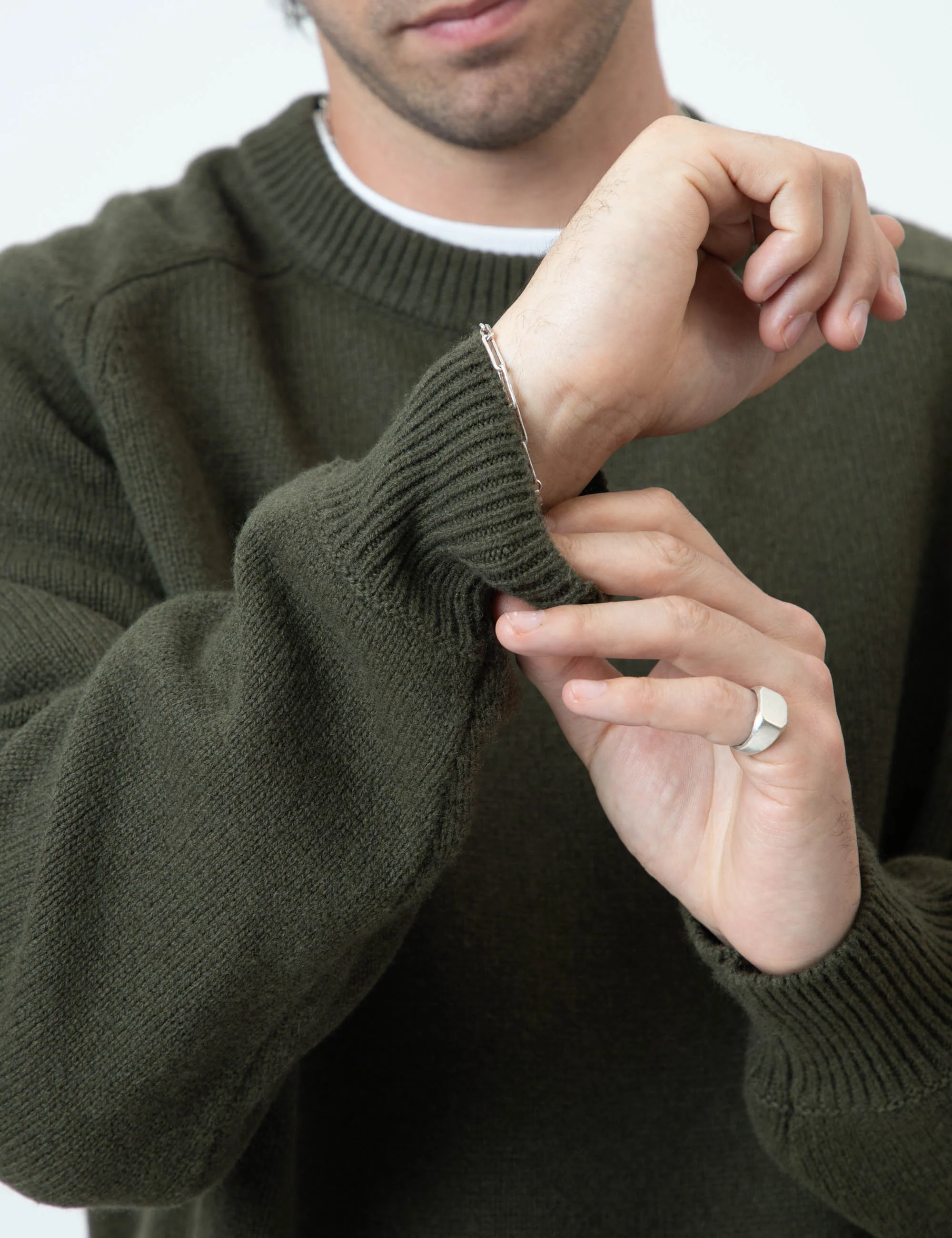 Fred Crew Wool Knit - Fatigue - Image 4