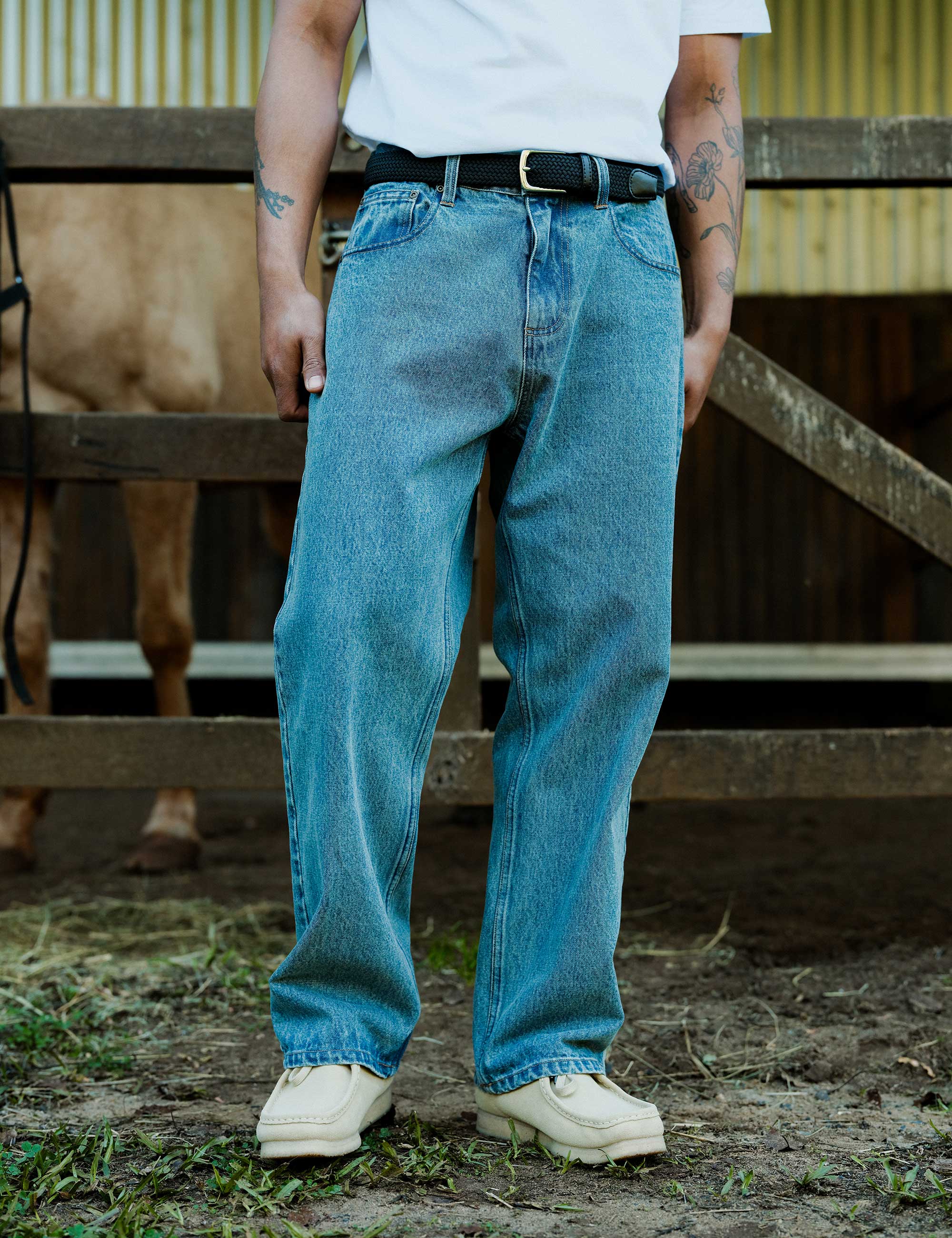 Fresno Loose Fit Denim - Vintage Blue - Image 3