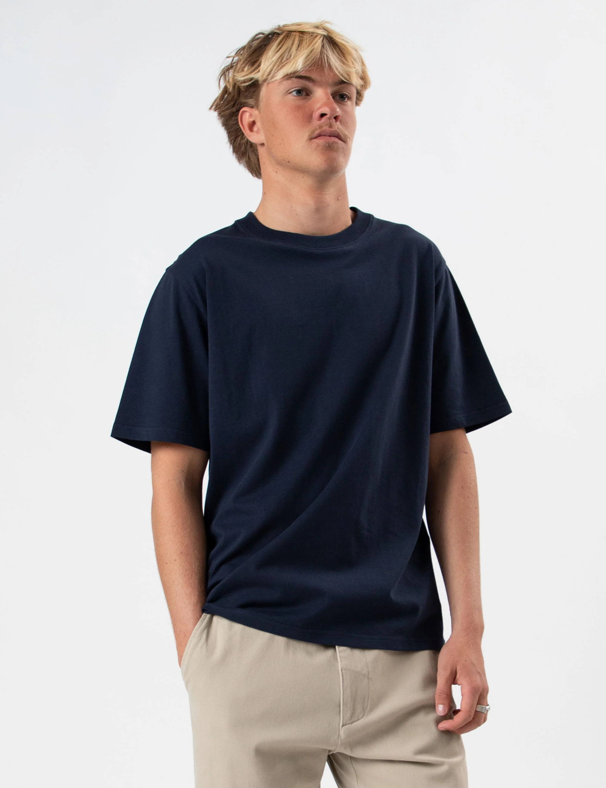 Heavy Weight Tee - Navy - Image 4