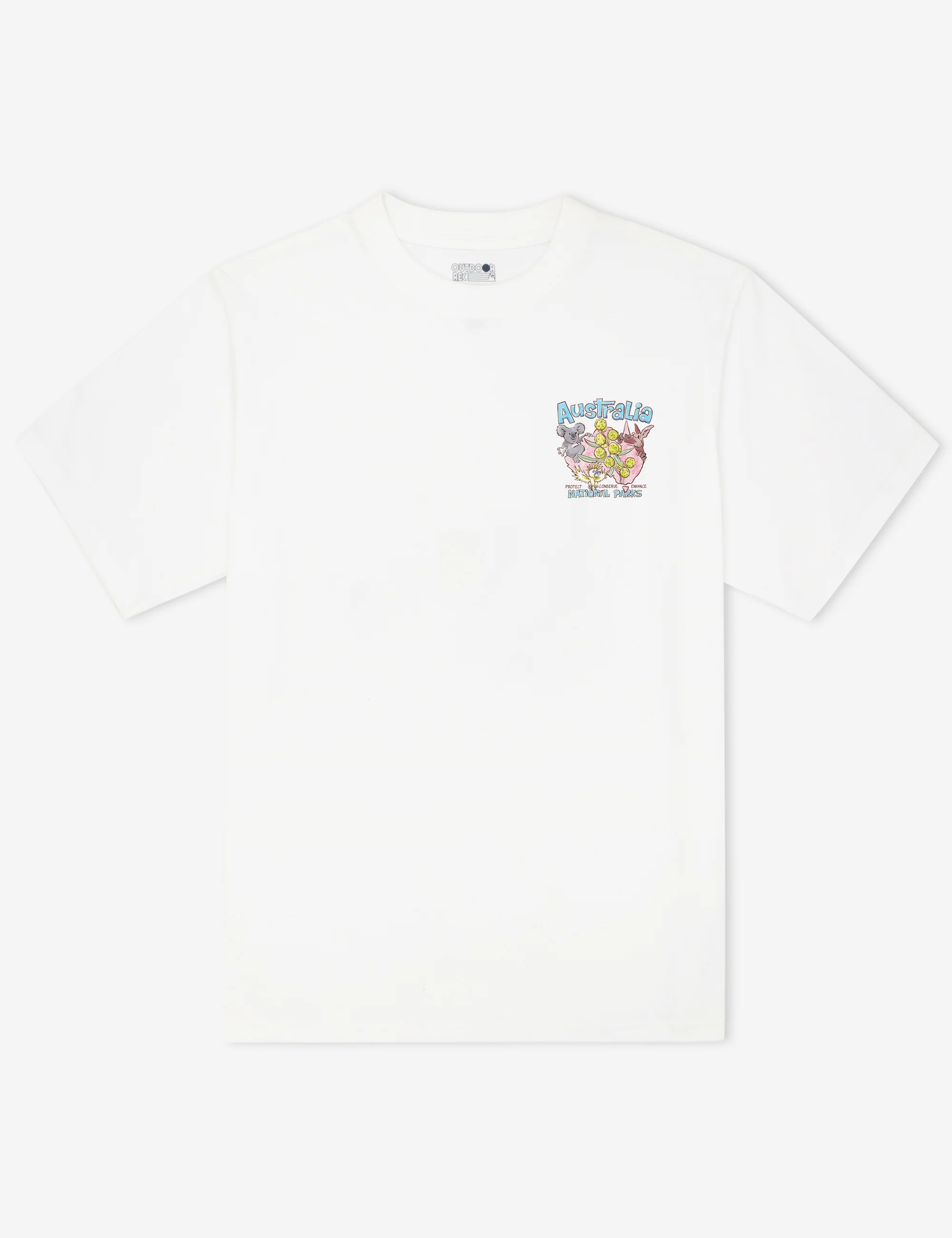 Heavy Weight Print Tee - Tourist Tee Australia - White - Image 3