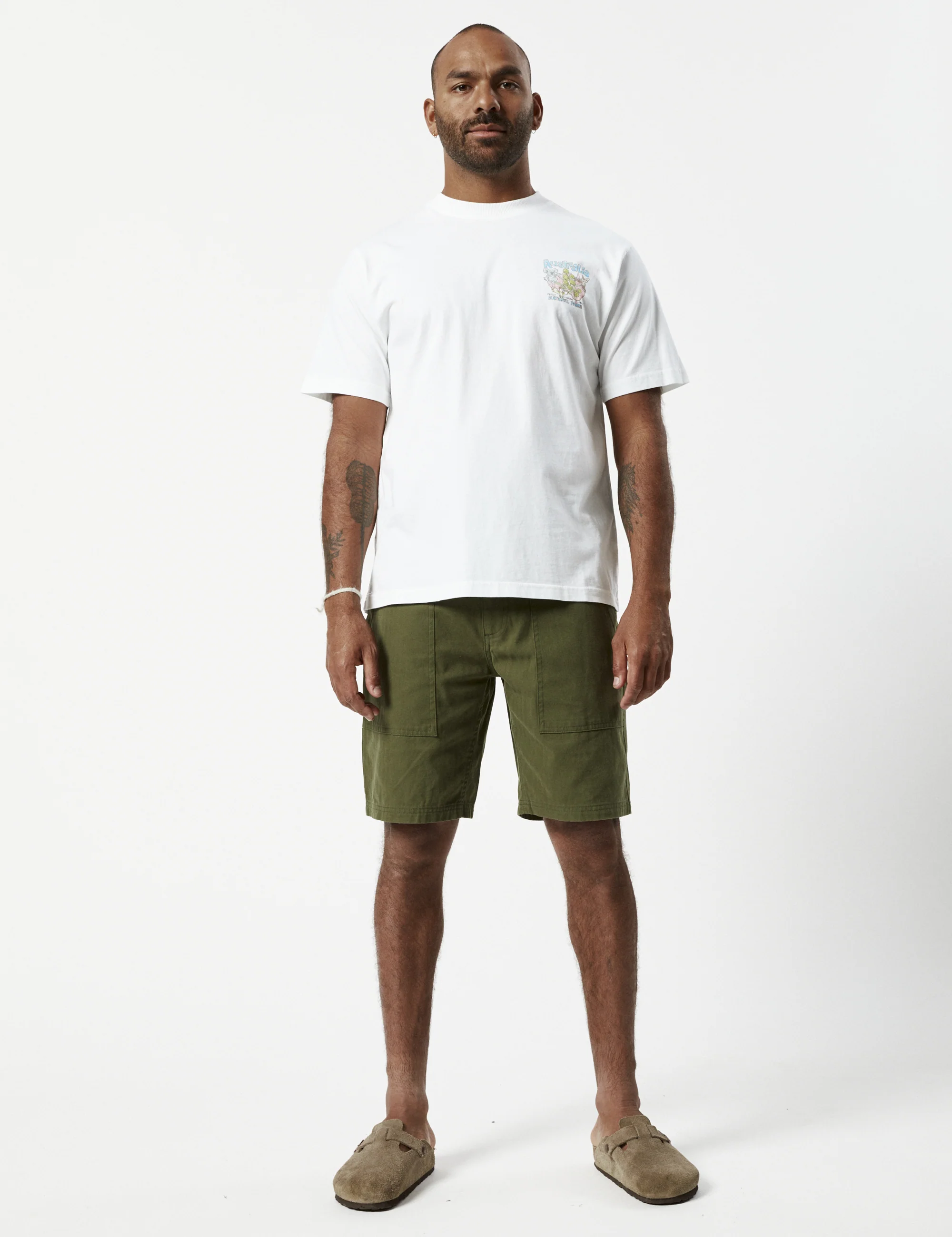 Heavy Weight Print Tee - Tourist Tee Australia - White - Image 5