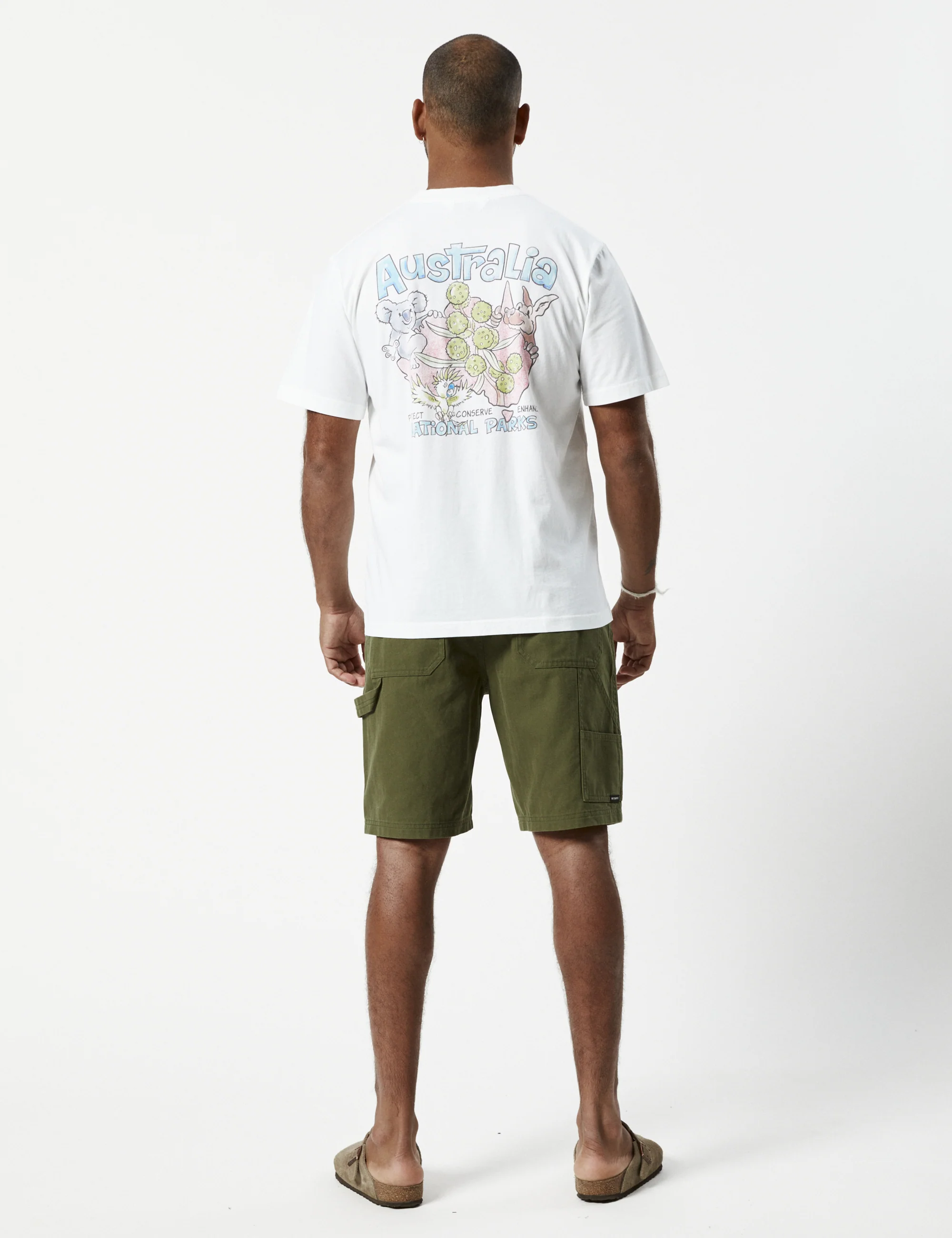 Heavy Weight Print Tee - Tourist Tee Australia - White - Image 6
