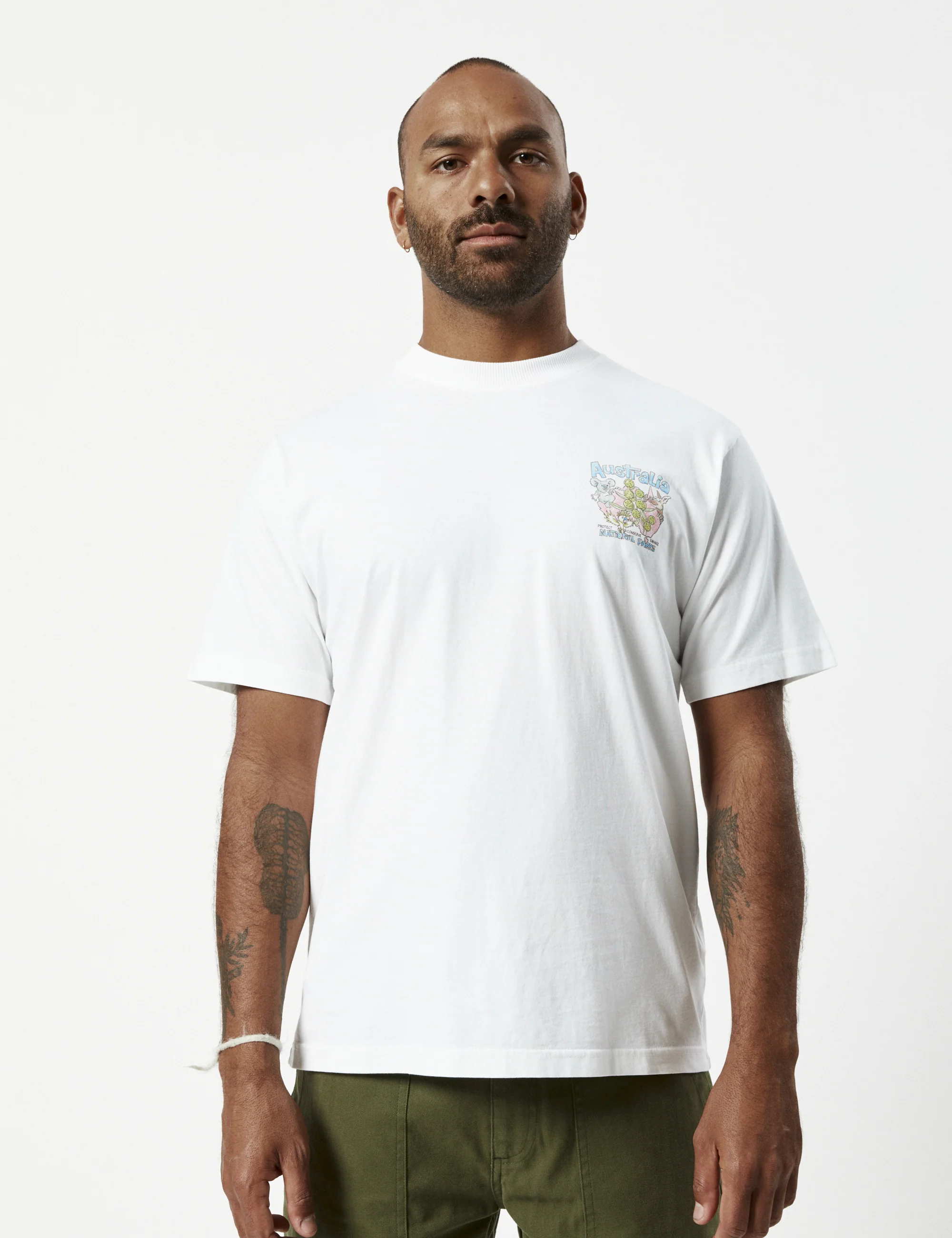 Heavy Weight Print Tee - Tourist Tee Australia - White - Image 7