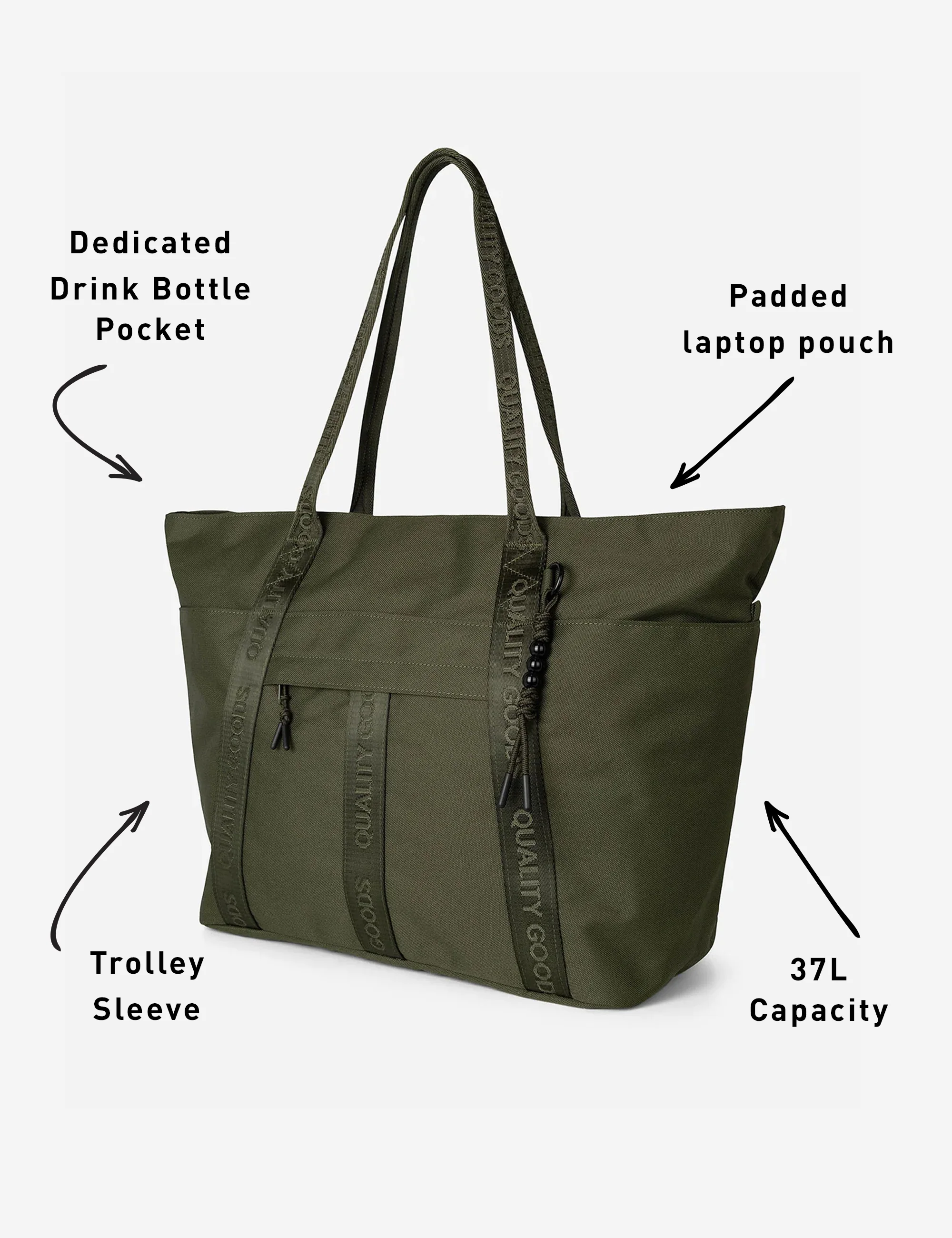Jasper Tote Large - Army - Image 3