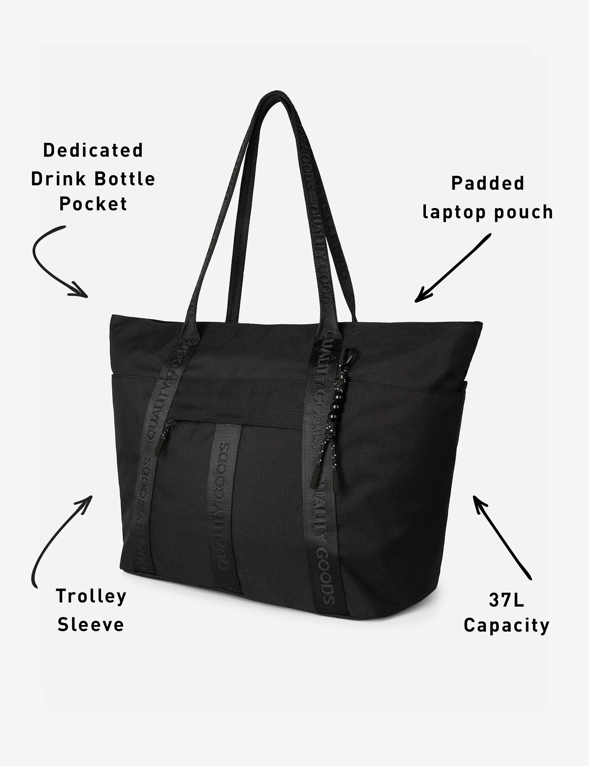 Jasper Tote Large - Black - Image 4