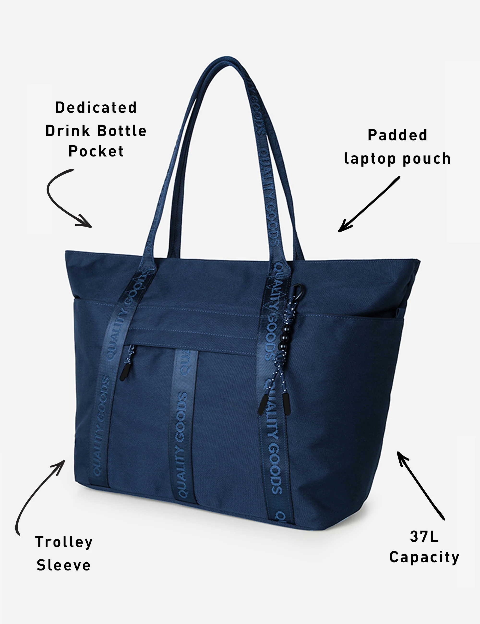 Jasper Tote Large - Navy - Image 3