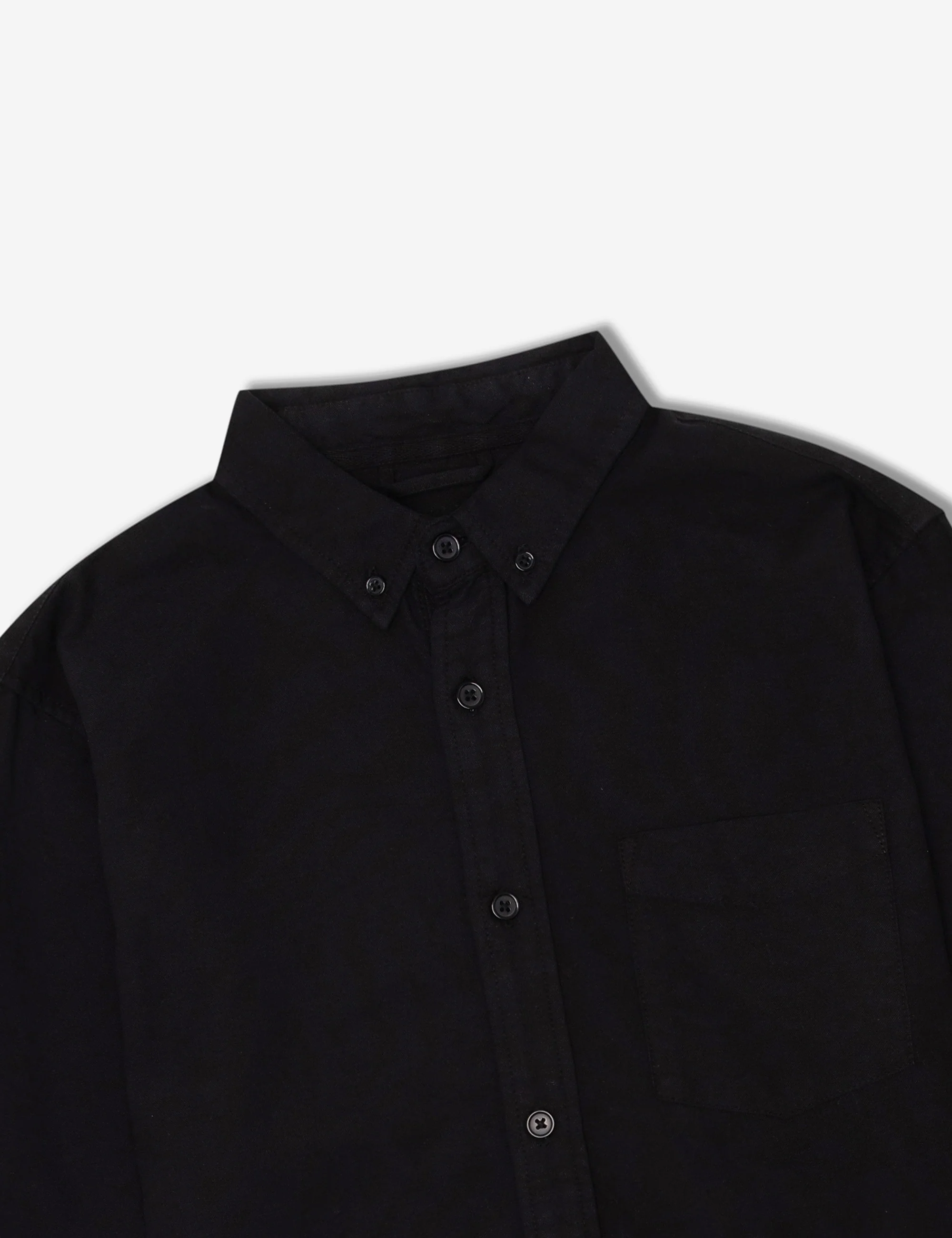 Oxford Long Sleeve Shirt - Black - Image 3
