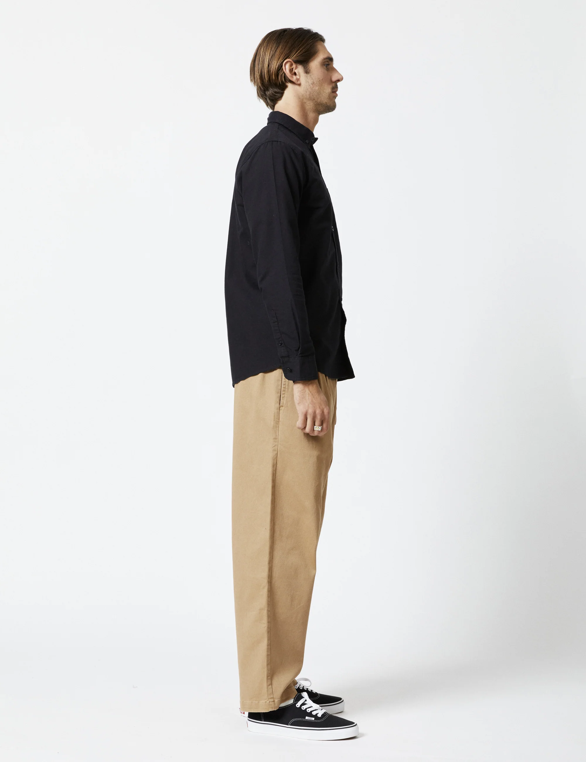 Oxford Long Sleeve Shirt - Black - Image 6