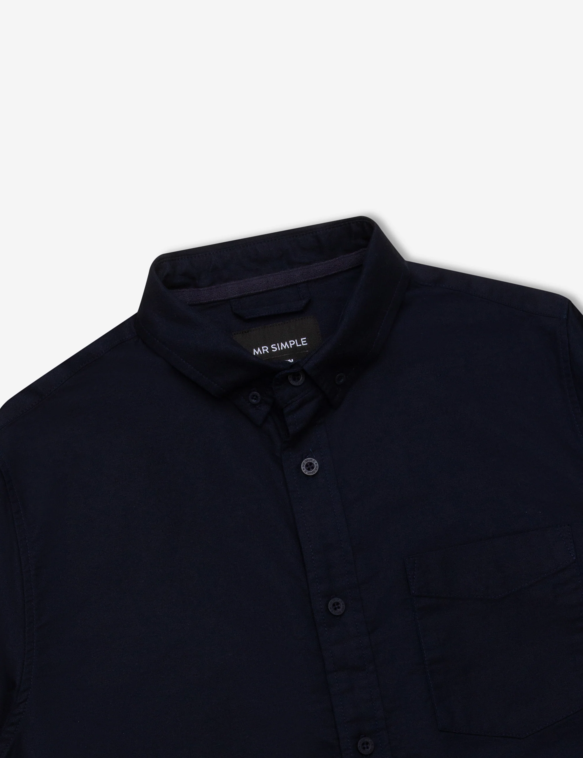Oxford Long Sleeve Shirt - Navy - Image 3