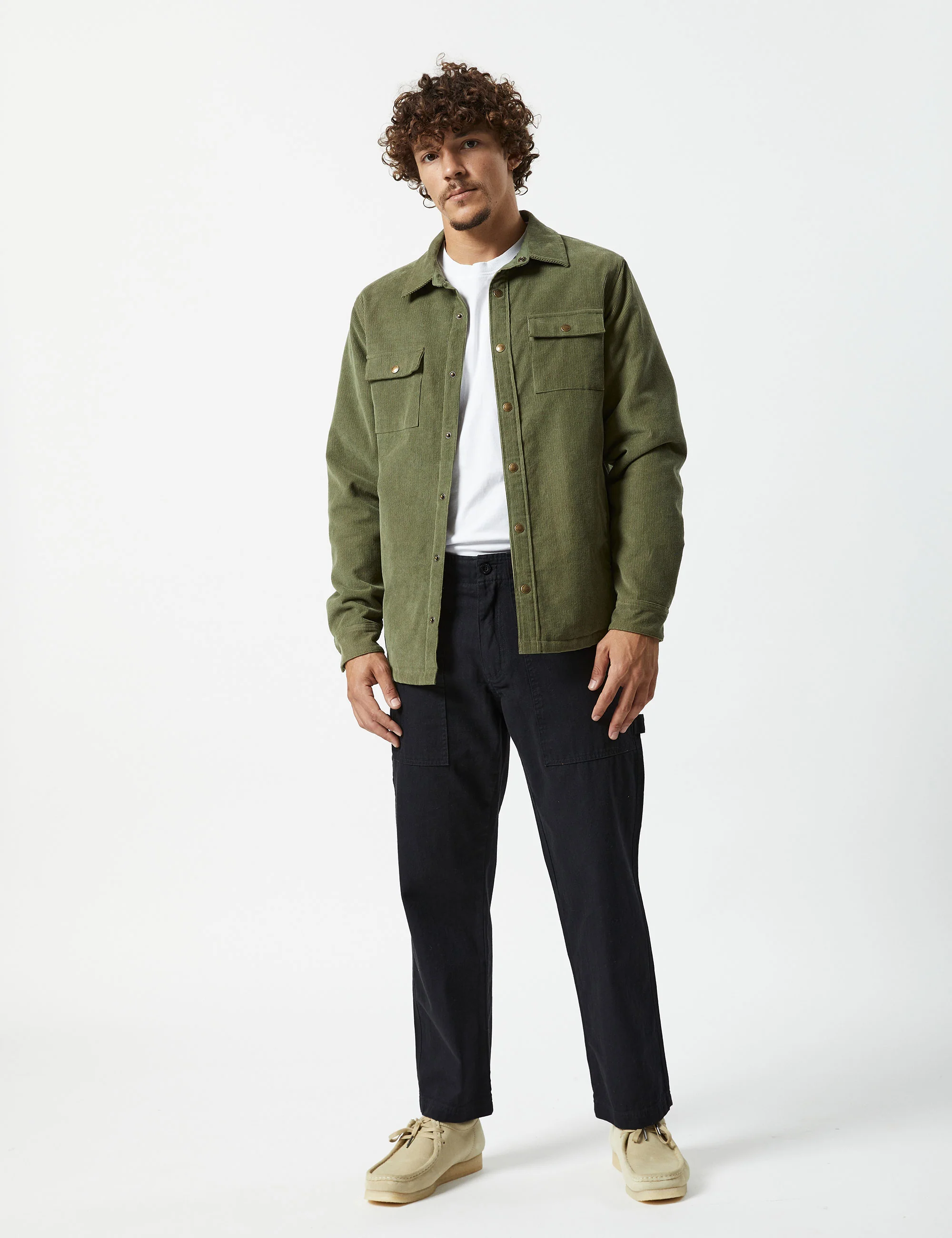 Quilted Cord Jacket - Army - Image 4
